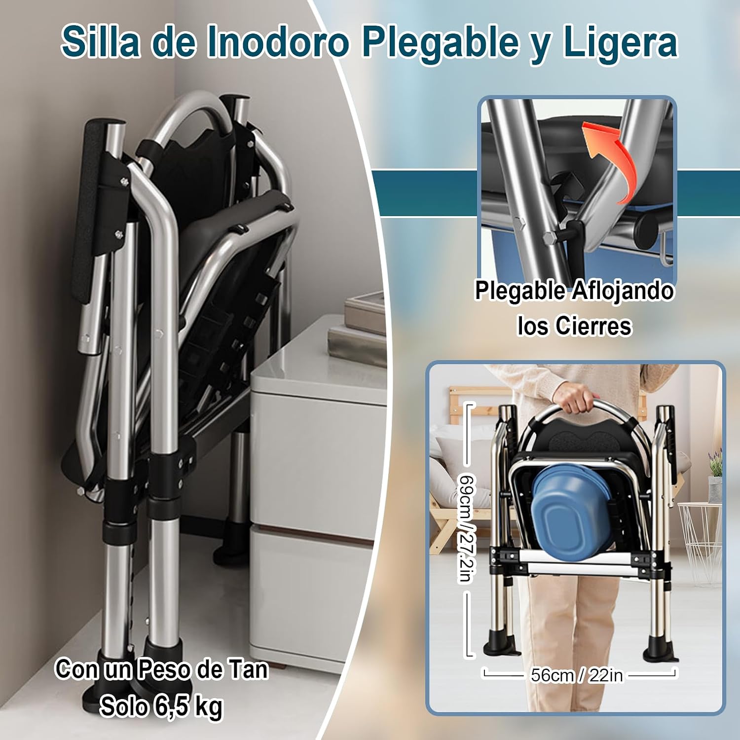 Thumbnail 4 de YOGFWV Silla WC Mayores 200 kg
