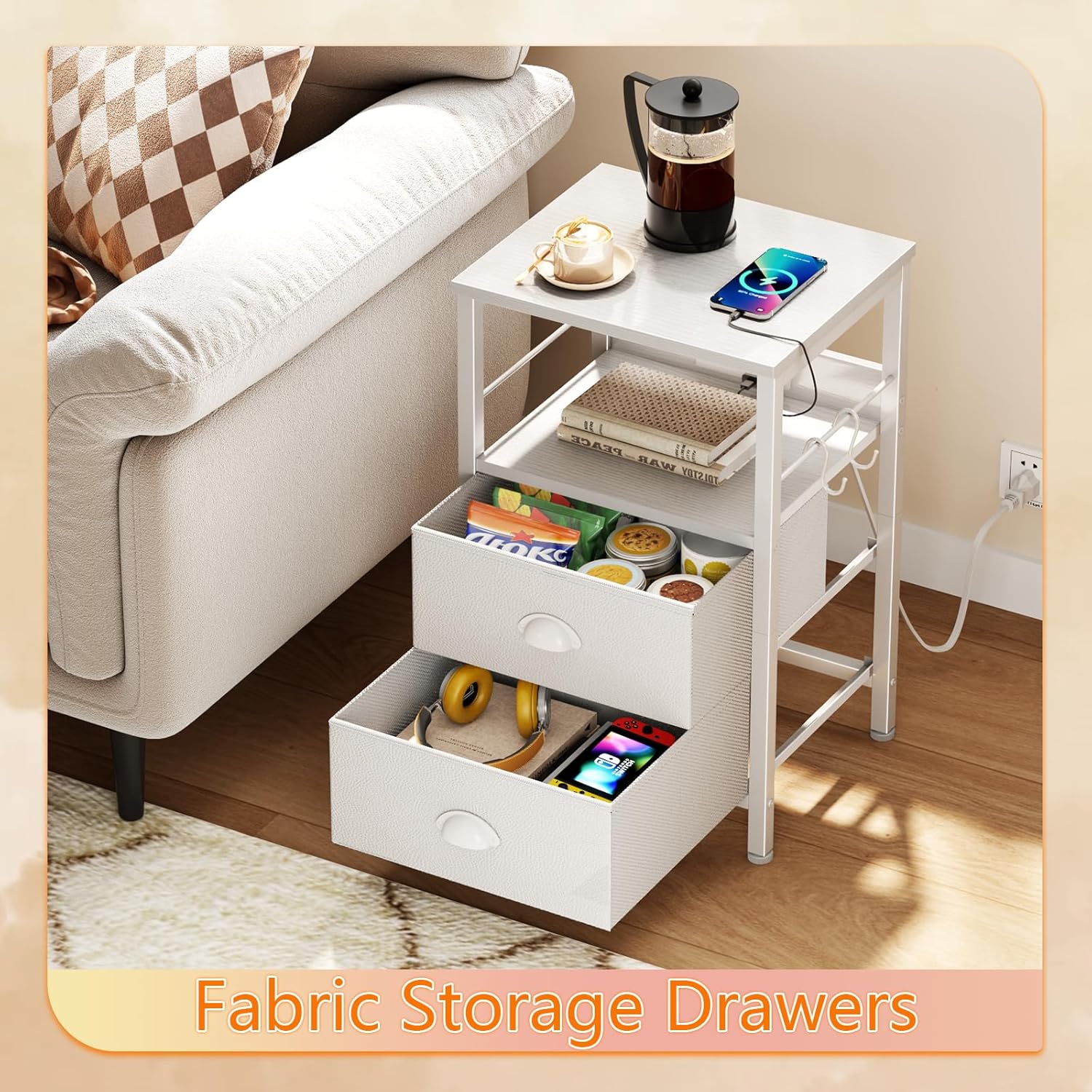 Thumbnail 5 de Furologee End Table with Charging Station 22.25