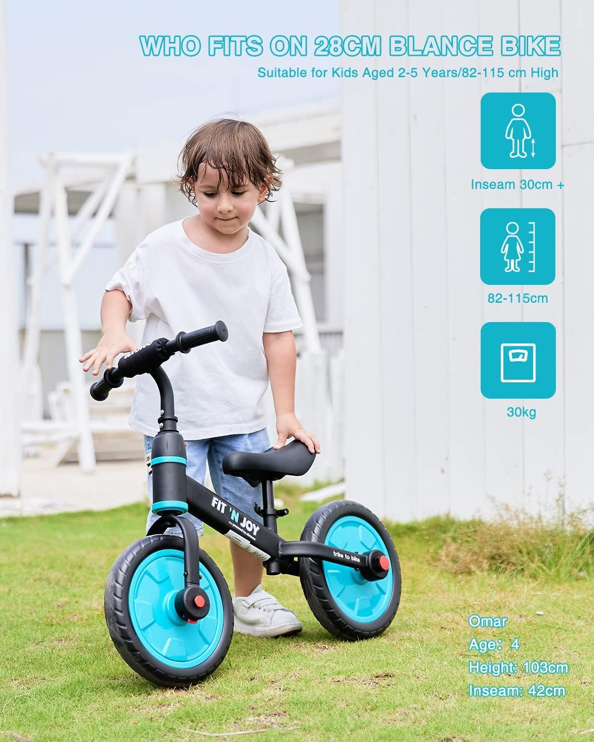 Detalle de UBRAVOO Fit 'n Joy draisienne 4 en 1