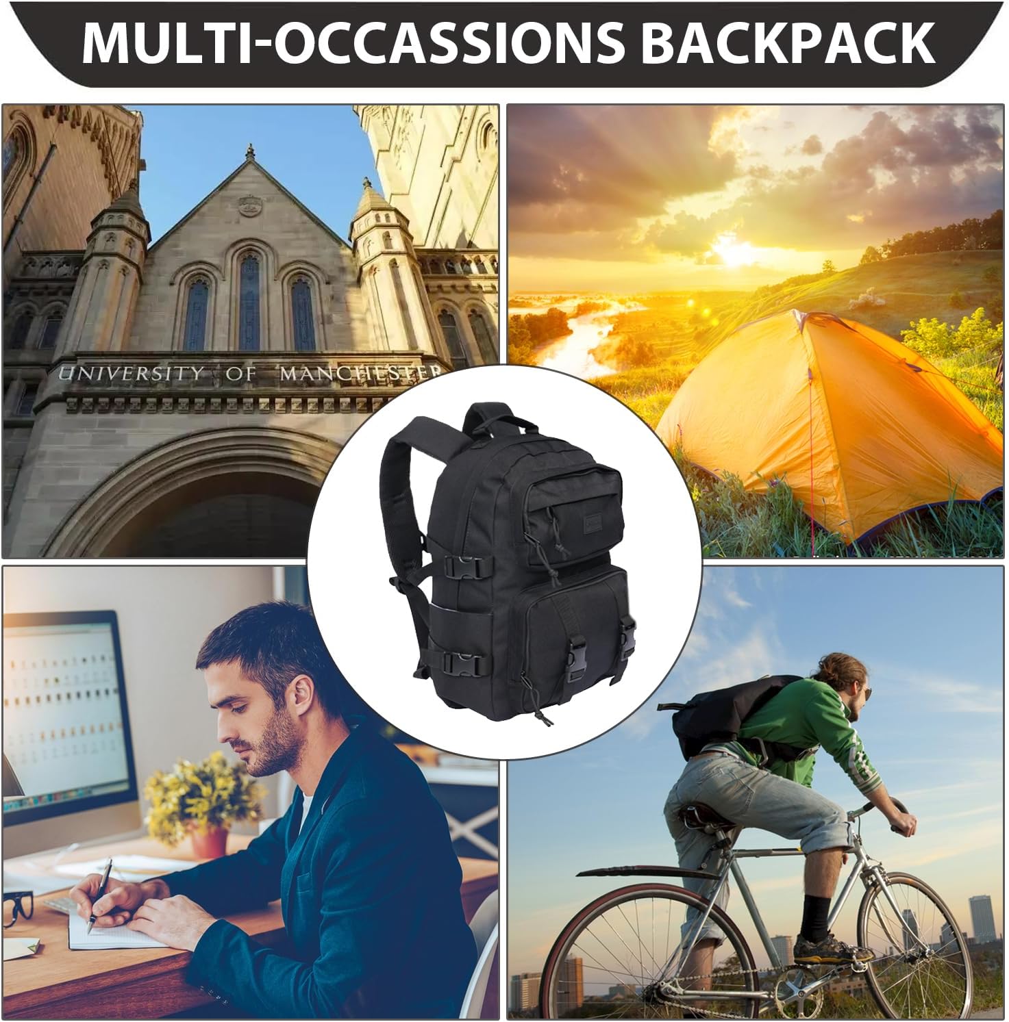 Thumbnail 6 de Oreunik Schulrucksack für Mädchen & Jungen (Teenager) – leichter 15-Zoll-Laptop-Rucksack, wasserabweisend, 30 x 42 x 15 cm