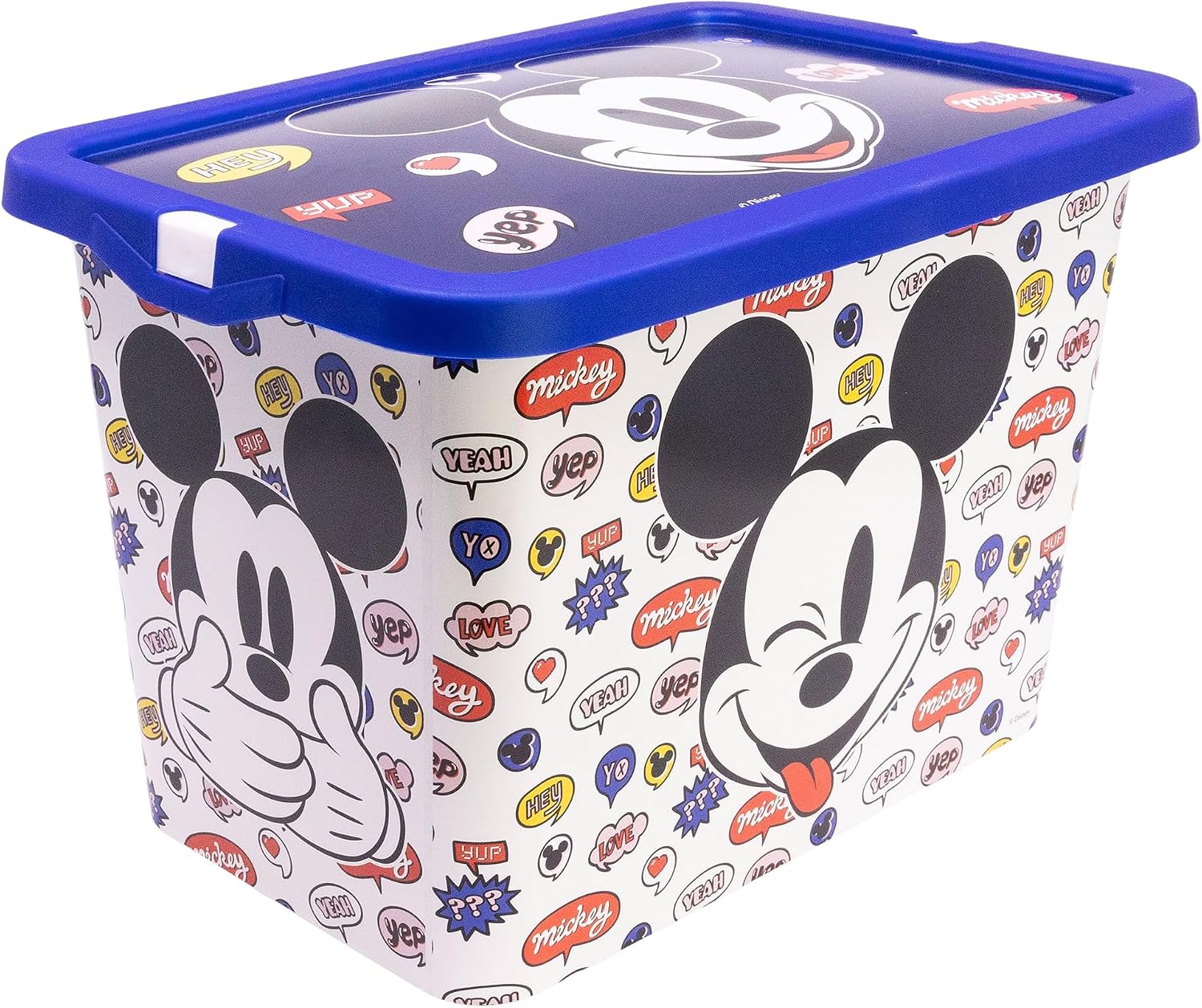 Detalle de Stor 03344 Mickey Mouse opbergdoos, 7 liter, clicksluiting, rood