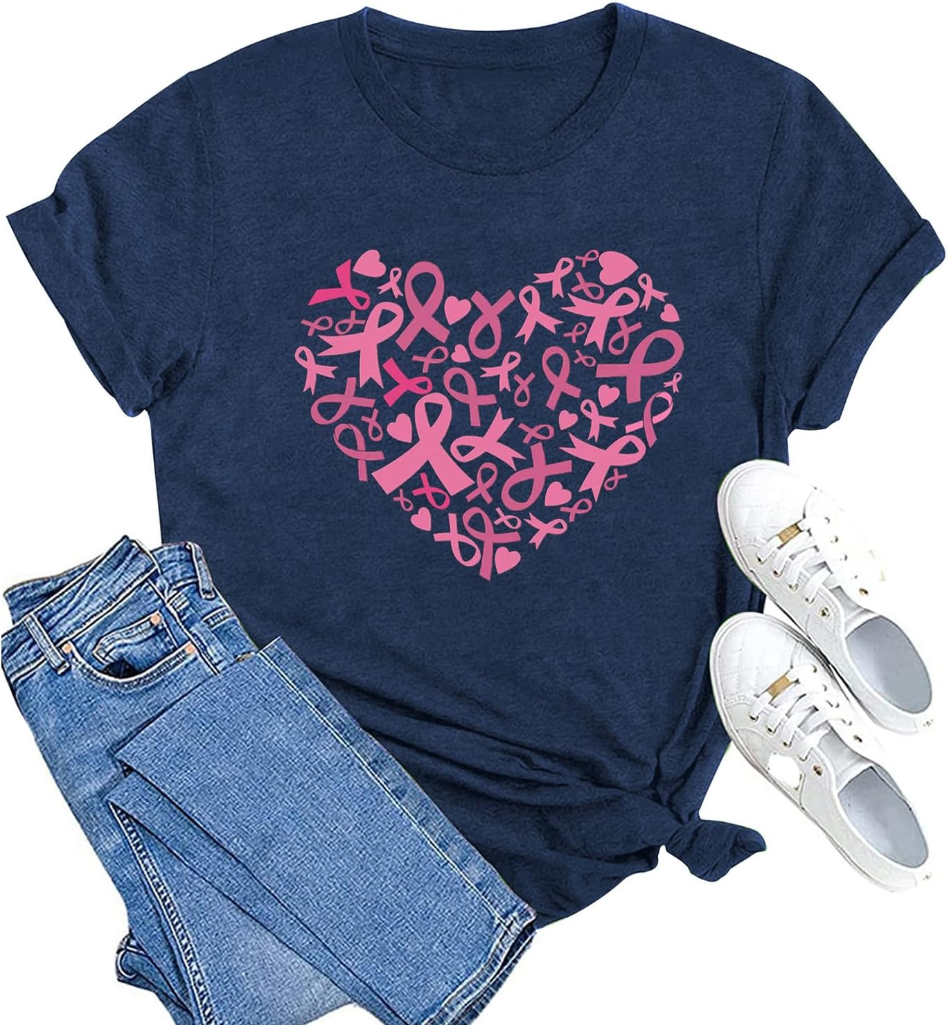 Thumbnail 6 de MAIHUN Breast Cancer Awareness Shirt, 60% Polyester