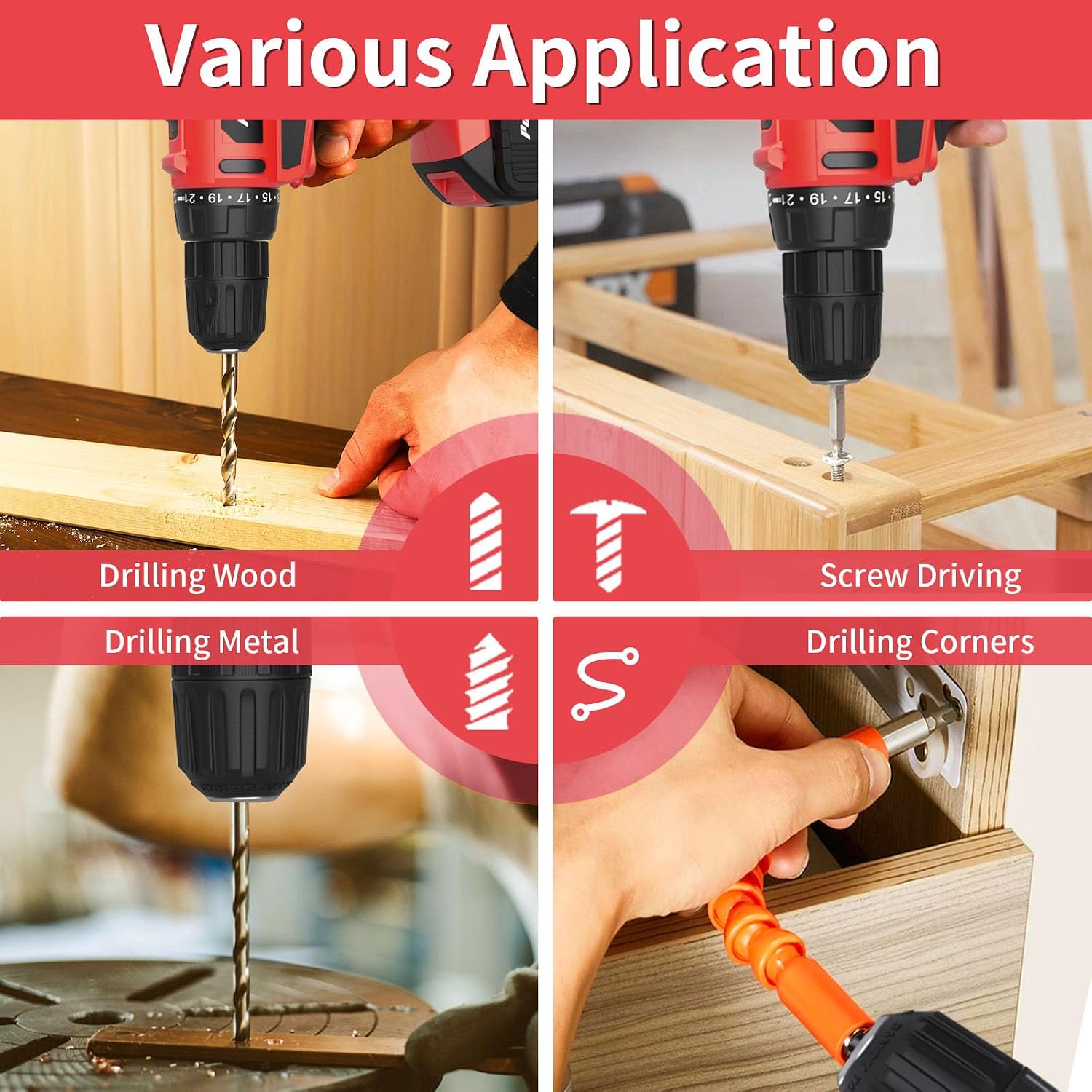 Detalle de PULITUO Cordless Drill/Driver 20 V