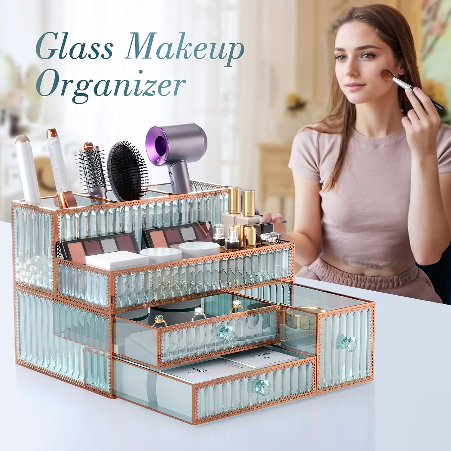 Detalle de Youdepot Hair Tool Organizer: a practical vanity companion for everyday organisation