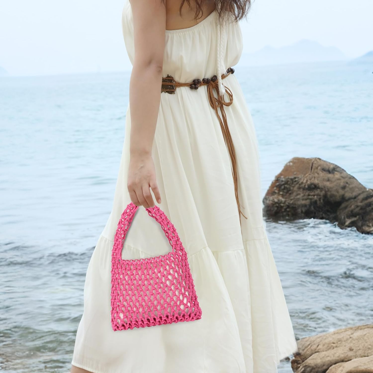 Thumbnail 1 de EVEOUT Woven Clutch Small crochet beach bag