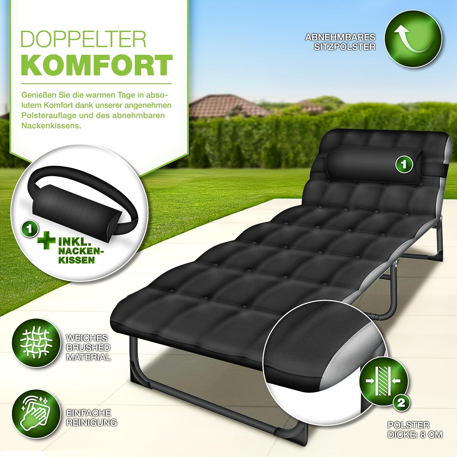 Detalle 2 de tillvex Lit de camping pliable 280 kg đ