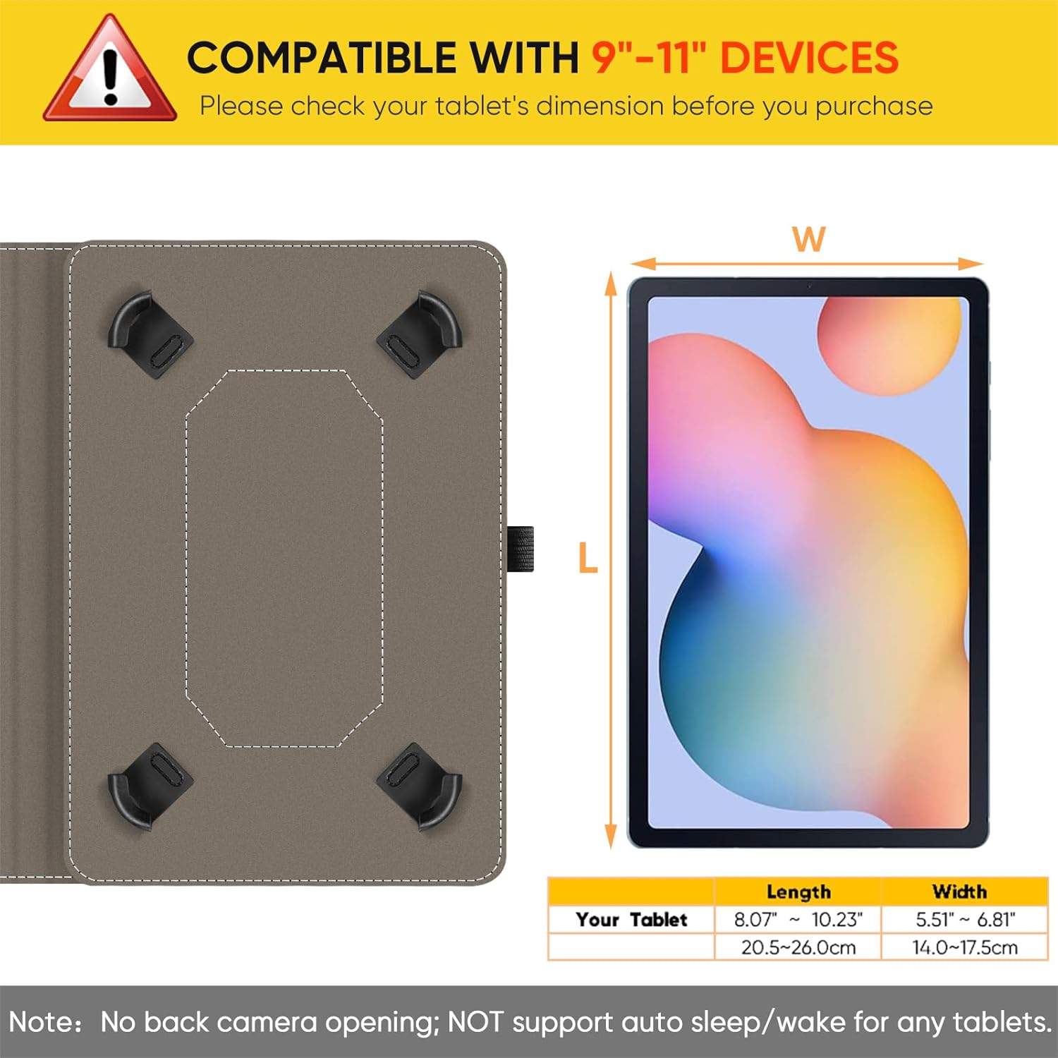 Thumbnail 4 de Fintie Universal-Hülle für 9–11" Tablets, Multi‑Winkel 🧾