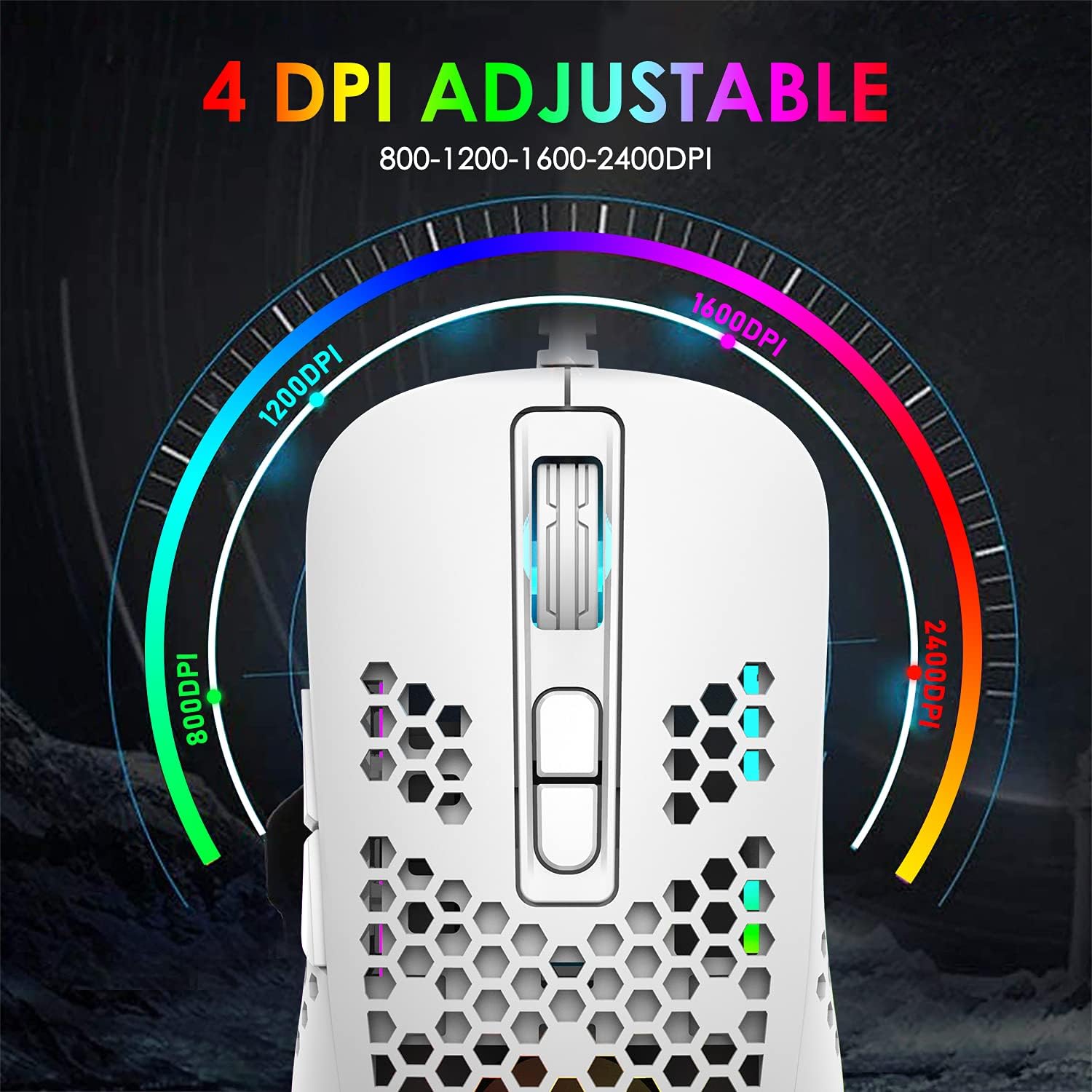 Detalle de KUIYN 383 Ultralight Wired Gaming Mouse