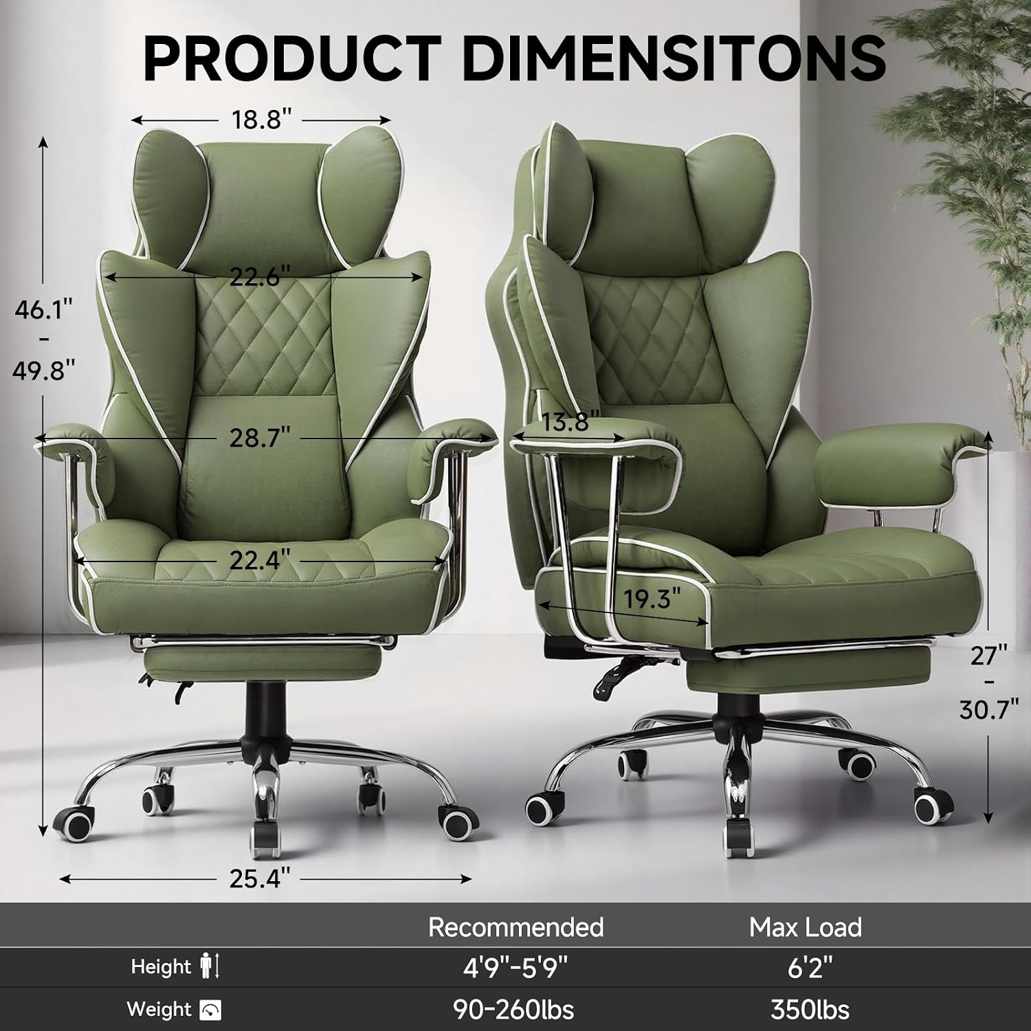 Detalle de GTPLAYER Gaming Chair, Fabric