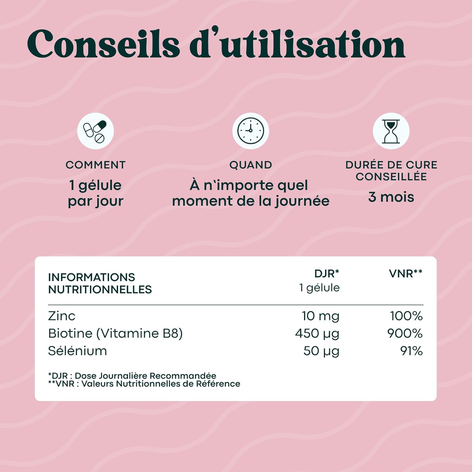 Thumbnail 4 de NOVOMA Essentials – Biotine avec Sélénium et Zinc (B8) pour accélérer la pousse des cheveux, cure de 2 mois, 60 gélules végétales