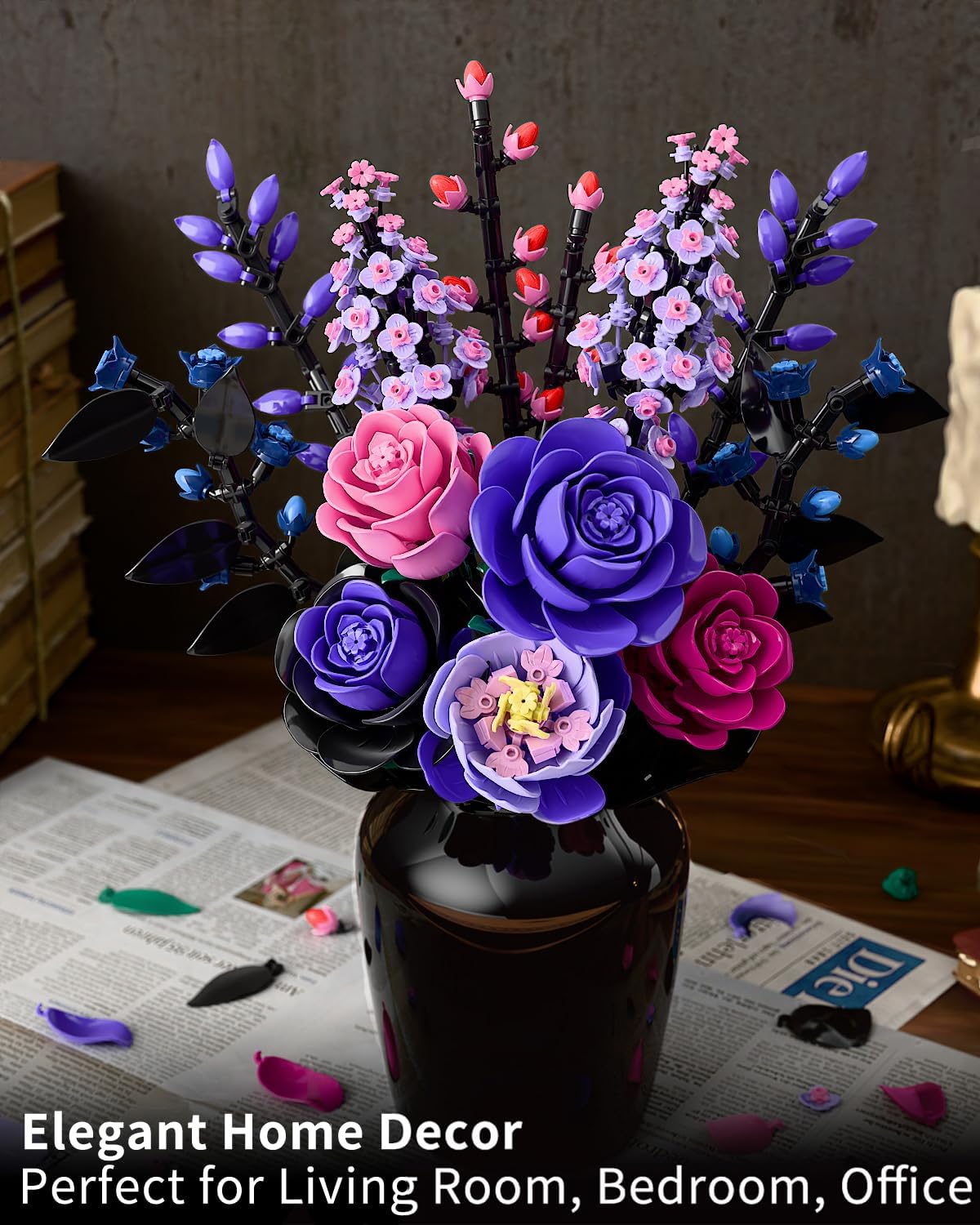 Thumbnail 1 de TYCOLE Purple Roses Bouquet Build Set