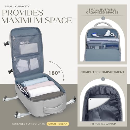 Detalle de Hayayu Mochila de Viaje Cabina 40x20x25 cm (20L) para Ryanair y aerolíneas europeas