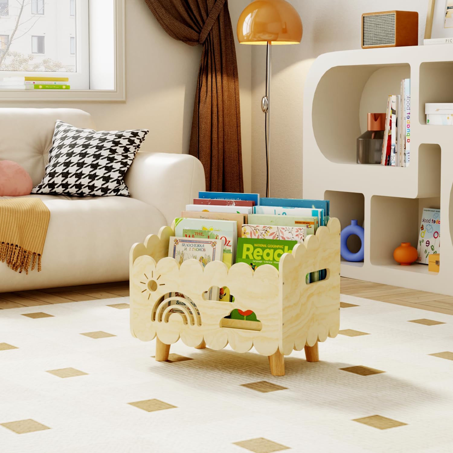 Thumbnail 6 de DUHARS Kinder Bücherregal Holz – Montessori Möbel für Leseecke, Aufbewahrung & Spielzeug