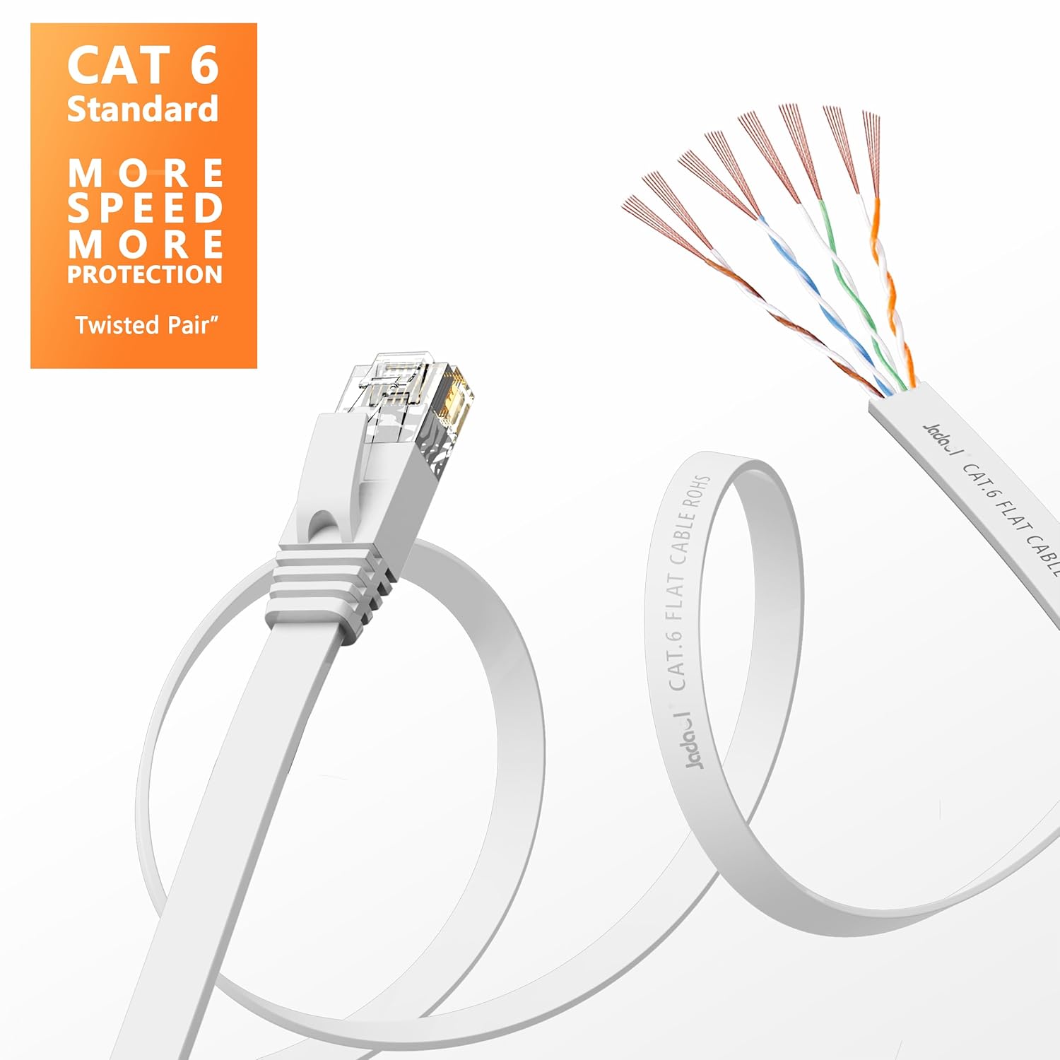 Thumbnail 2 de Jadaol Cat 6 Ethernet Cable, 75 ft ⚙️