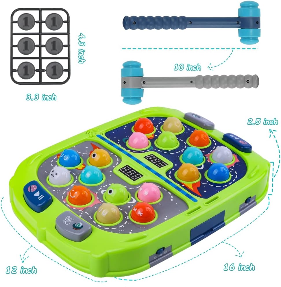 Thumbnail 4 de Whack Game Mole for Kids: Interactive 3-Mode Hammer Toy for Ages 3–8