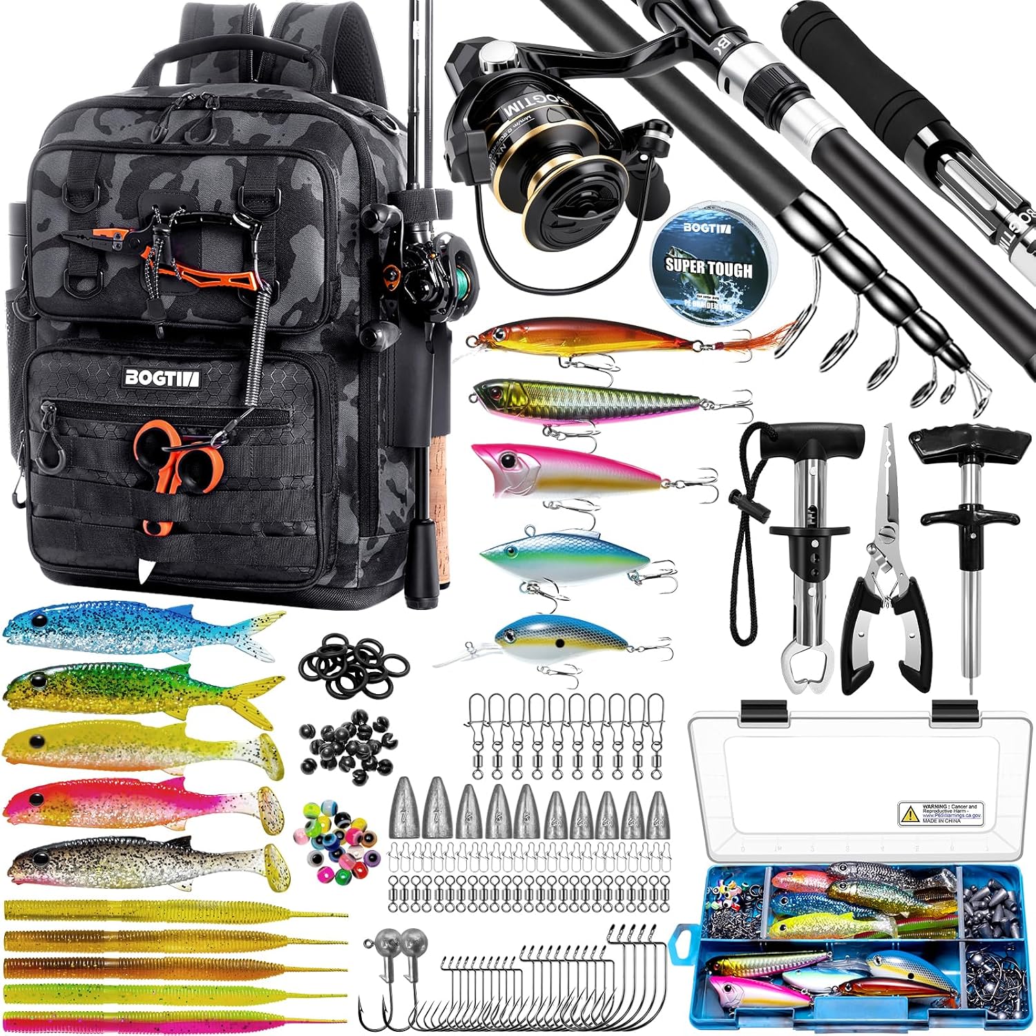 Detalle de BOGTIM Fishing Backpack, 25L