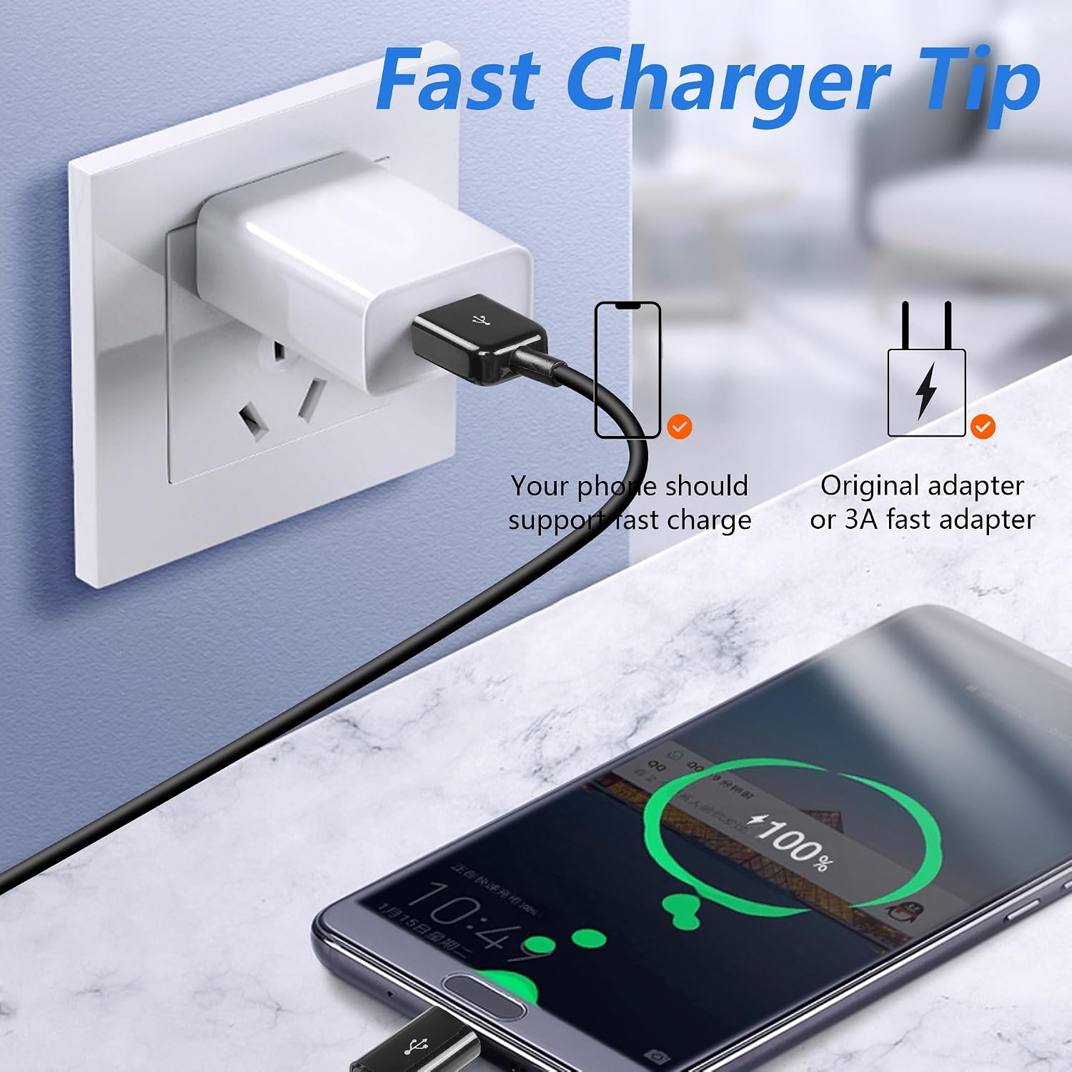Detalle 2 de CERRXIAN 5FT USB-C 1-to-6 Splitter Cable (USB 2.0) with 1 data port for keyboards, mice & USB-C charging