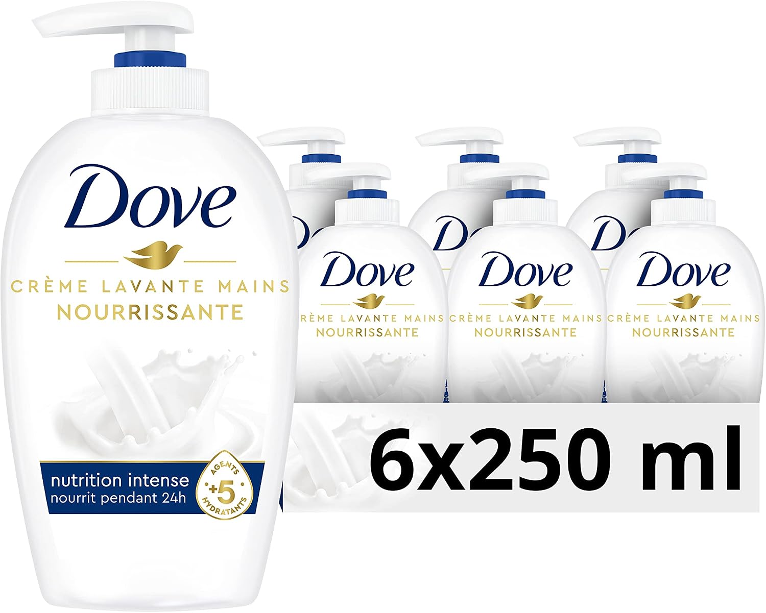 Detalle de Dove 68341562 Original Hand Wash Cream, Pump, 250 ml, Pack of 6