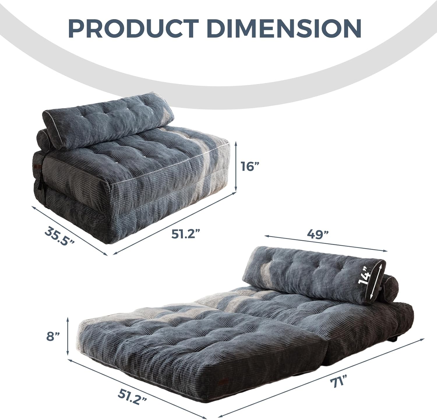 Thumbnail 1 de MAXYOYO Folding Sofa Bed: Convertible Sleeper Chair Double 🛋
