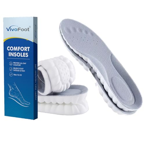 Detalle de VivoFoot 2 Pair Anti-Fatigue Foam Comfort Insole (UK7-10, Grey) review