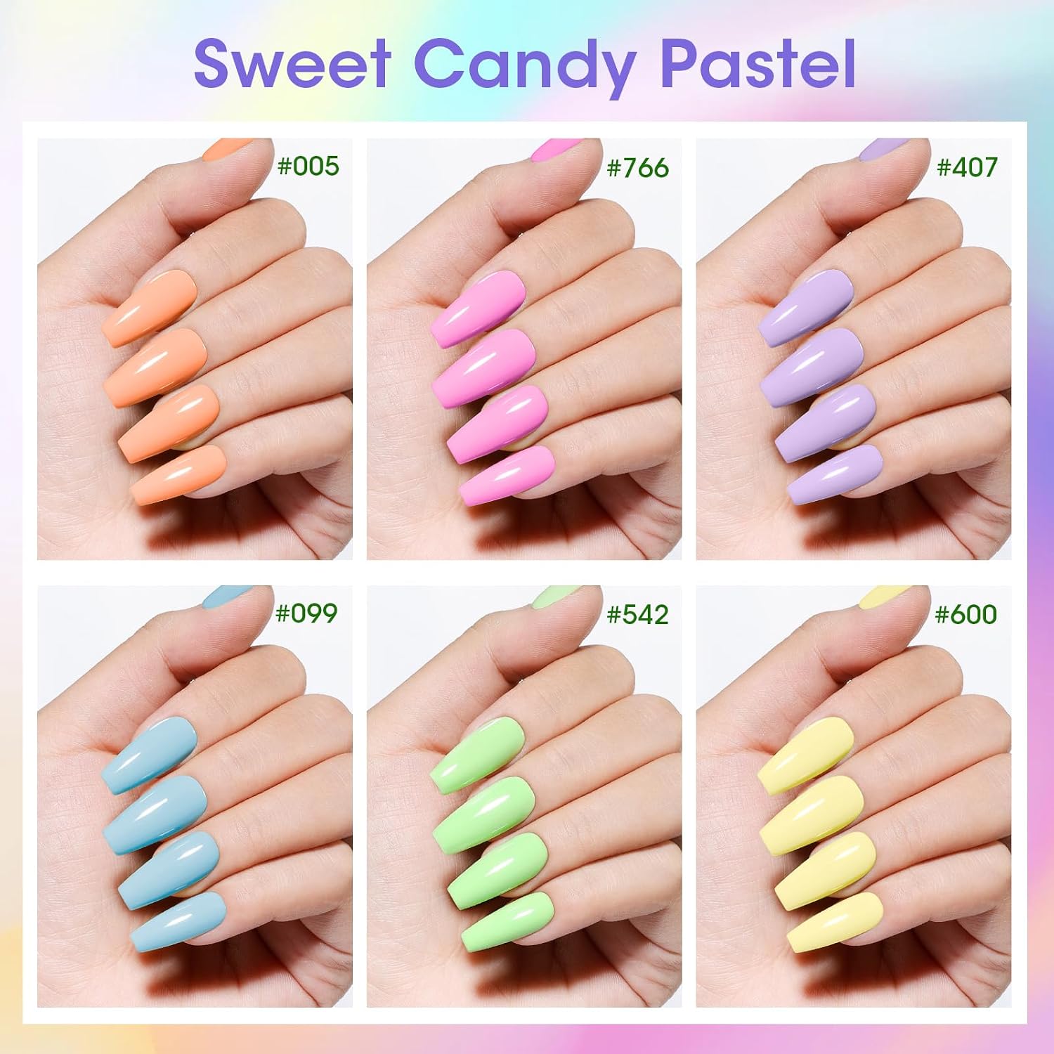 Detalle 2 de GELLEN Pastel Nail Polish 6 Macaron shades