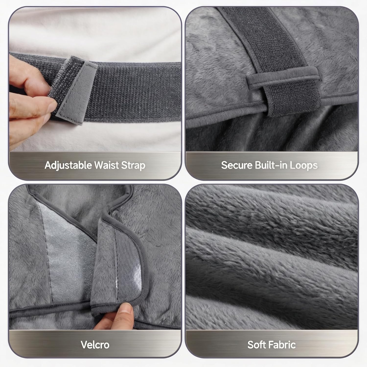 Thumbnail 5 de Heating Pad for Back: 24" x 33" Weighted Wearable Wrap for Neck, Shoulders, and Back
