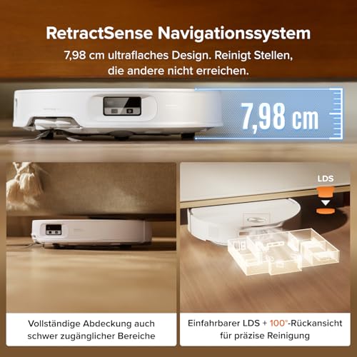 Detalle de roborock Qrevo Edge 2 Set Saugroboter mit Wischfunktion & Hebarem Wischmopp