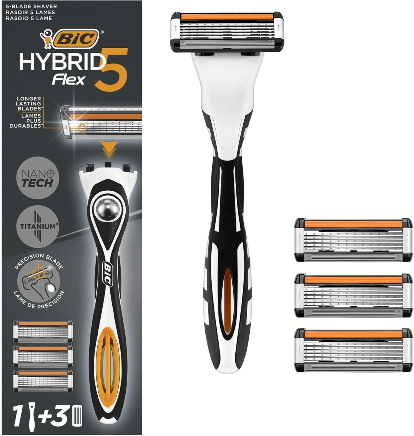 Thumbnail 5 de BIC Hybrid 5 Flex Rasierklingen – 8er Nachfüllpack für Herrenrasierer