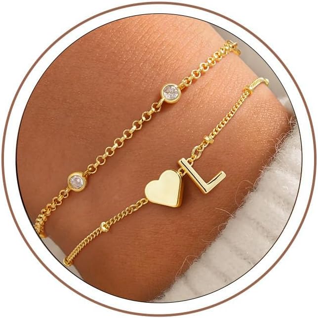 Detalle de Turandoss Herz-Armband 14K vergoldet