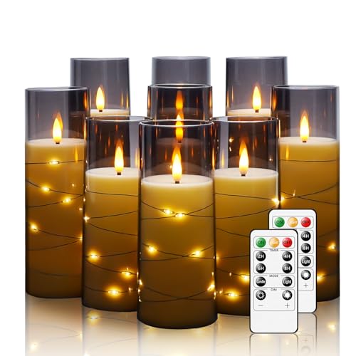 Detalle de Nimiko Flameless LED Candles, 9 Pcs 🕯