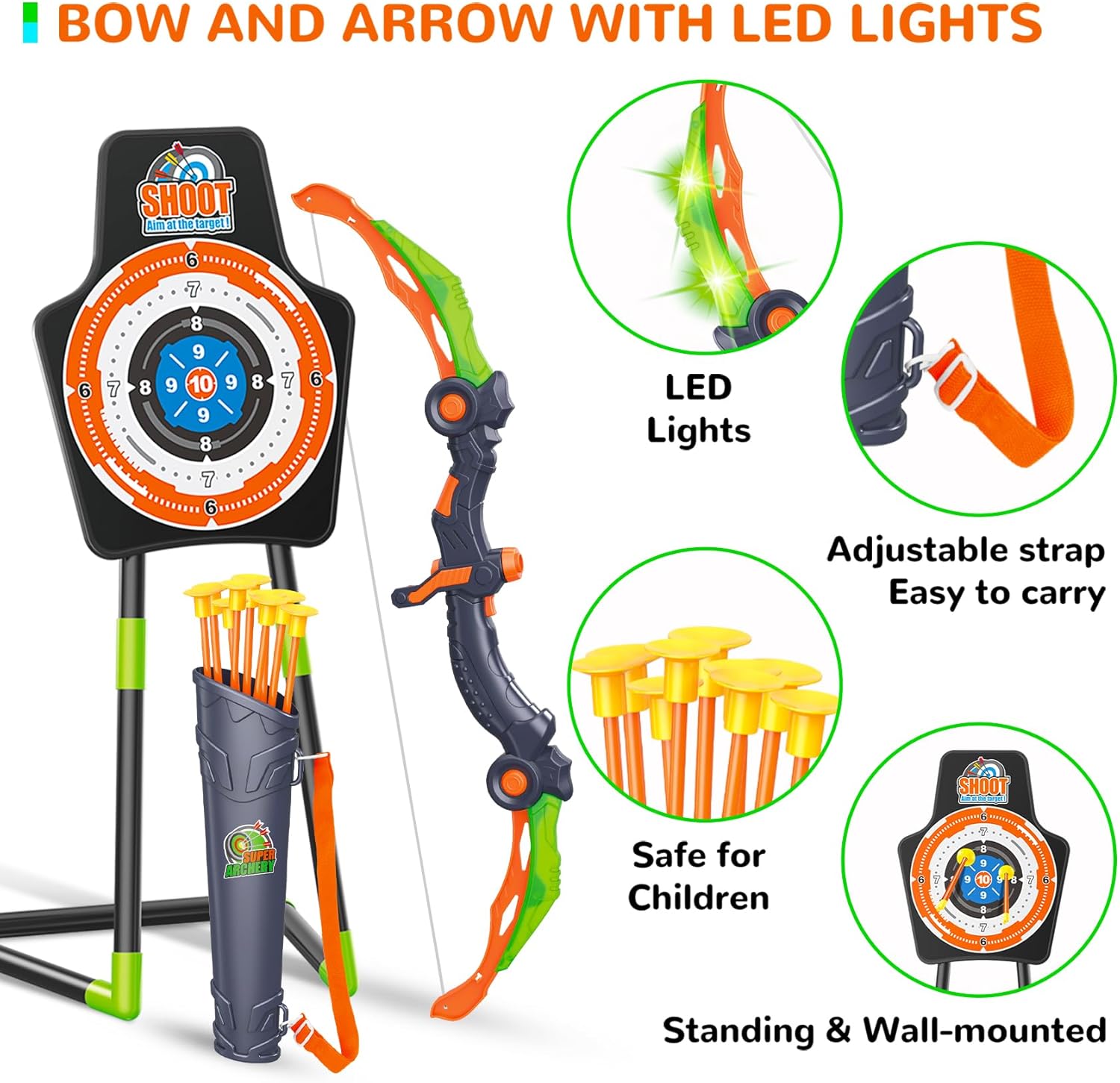 Thumbnail 5 de GMAOPHY 2-Pack Bow and Arrow Toy 🏹