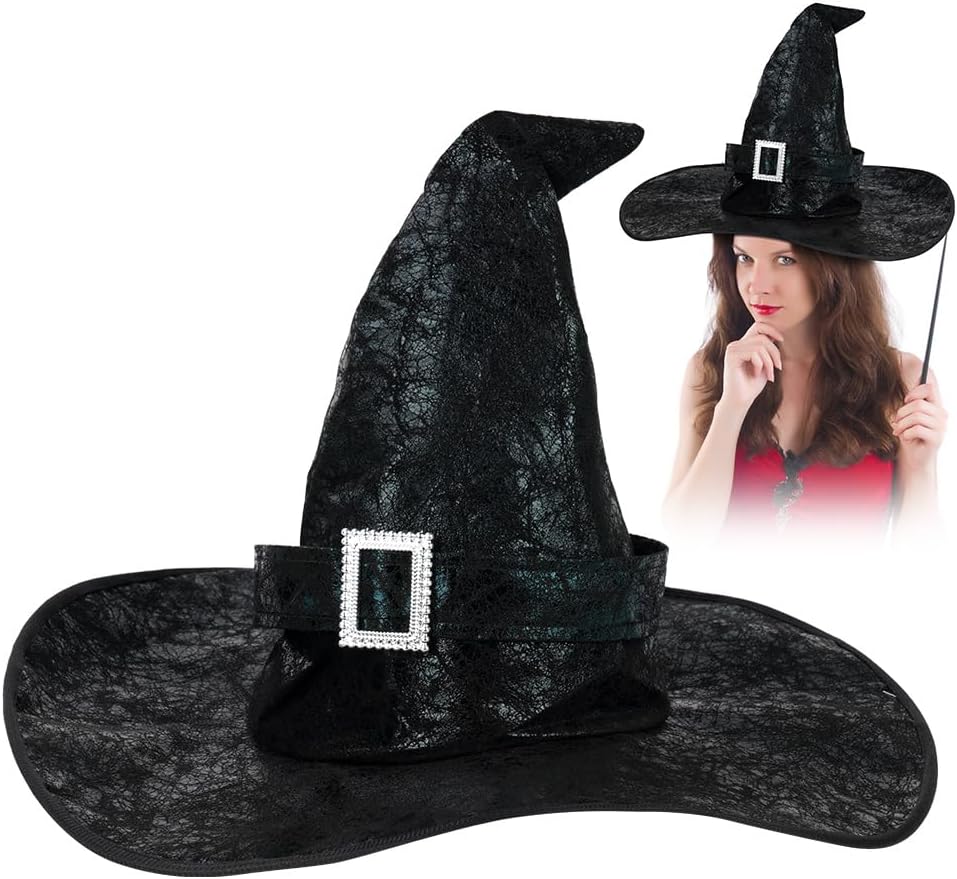 Thumbnail 1 de Aomig Hexenhut Schwarz – Zaubererhut als Kostüm-Zubehör für Halloween, Cosplay & Deko