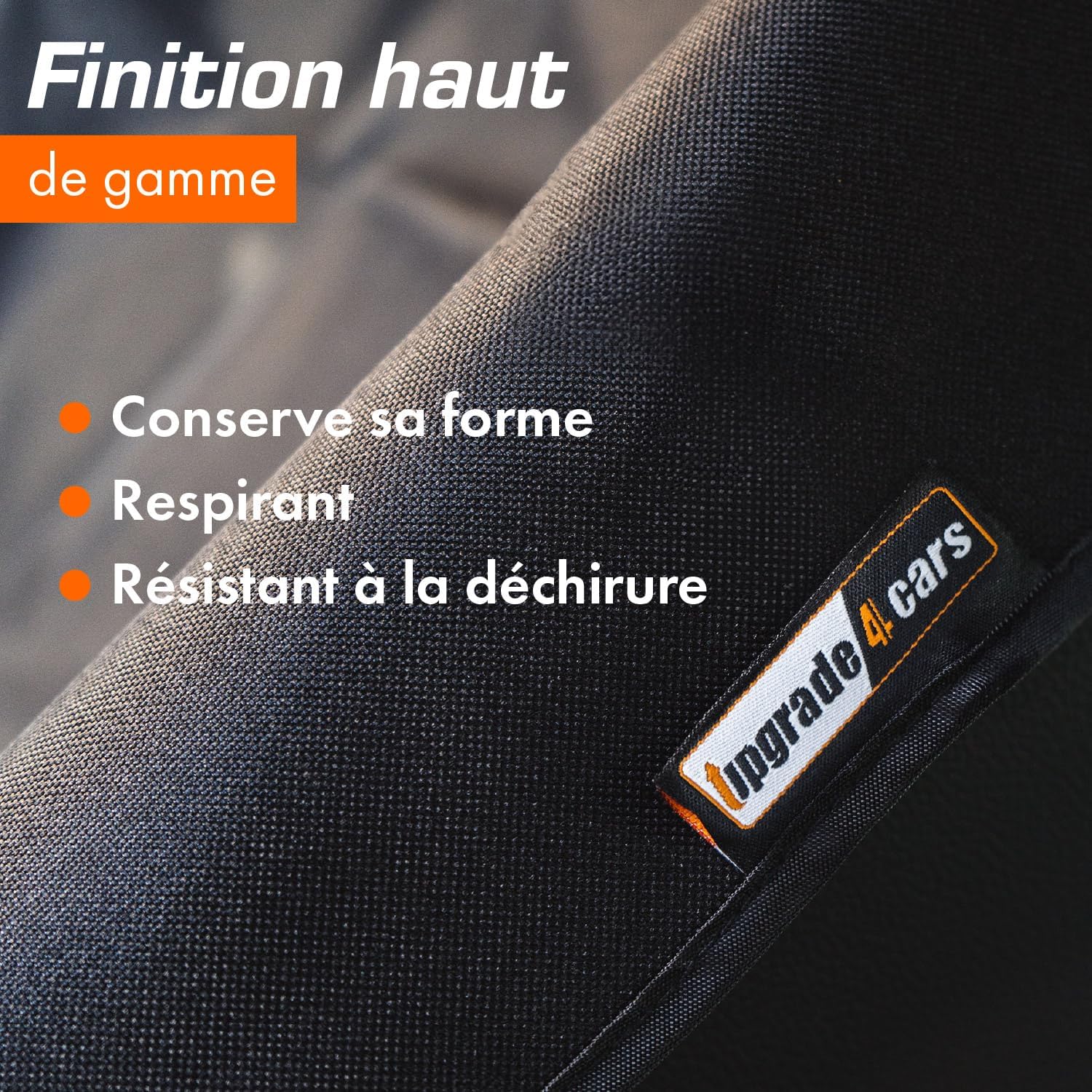Detalle de Upgrade4cars Housse de Siège Voiture Universelle Avant - Noir Imperméable pour chien et enfant