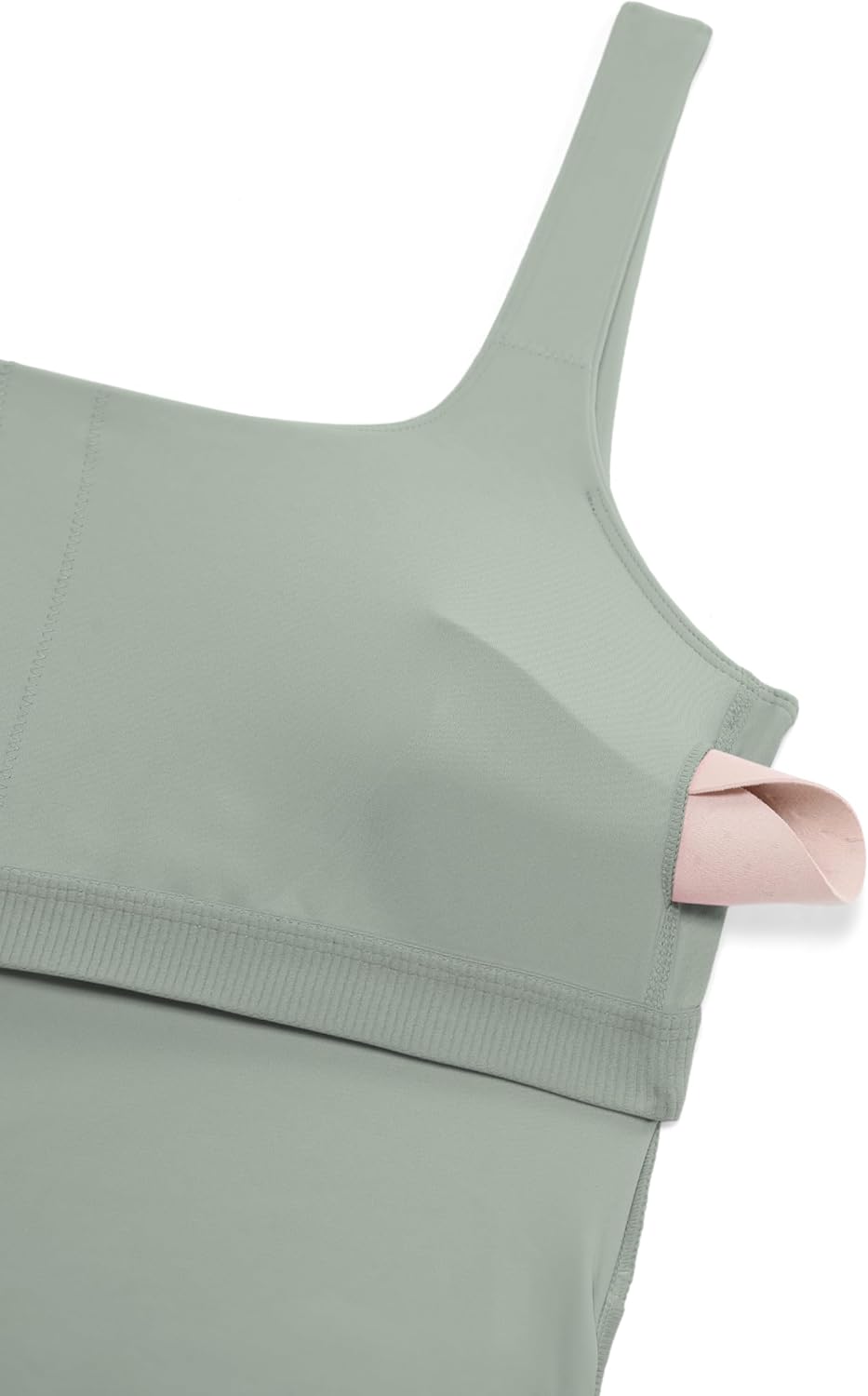 Thumbnail 4 de CRZ YOGA Butterluxe Femmes Carré Cou Maternité – Chemise réservoir et ruché, soutien intégré