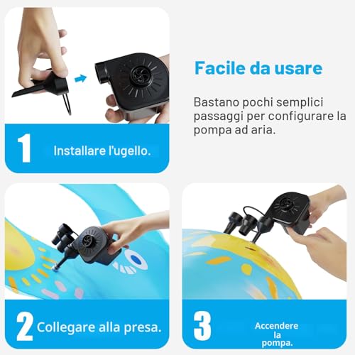 Thumbnail 6 de Pompa Elettrica per Gonfiabili Motorenbau con 3 Ugelli – Versatilità e comodità per campeggio e piscina