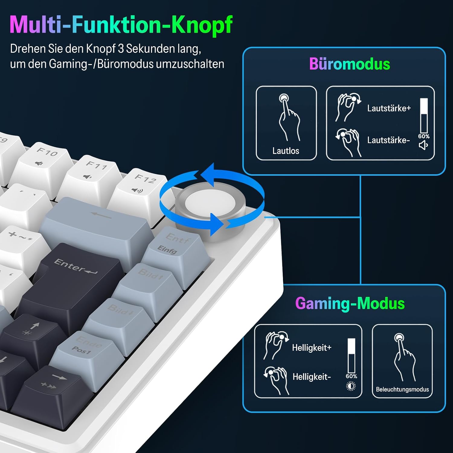 Thumbnail 5 de OMOTON MK211 mechanische Tastatur 4000 mAh ⌨