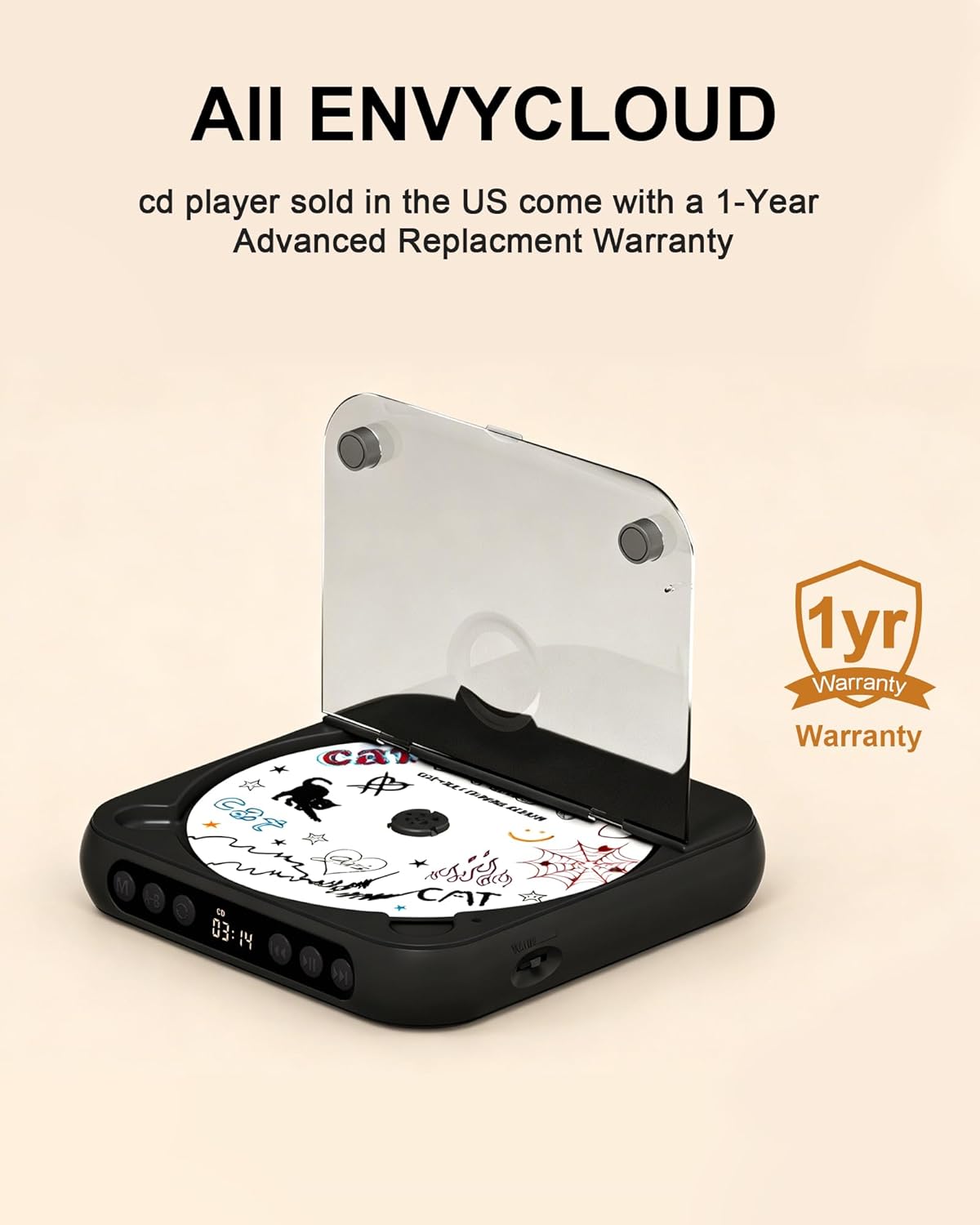 Thumbnail 5 de ENVYCLOUD portable CD player 6h
