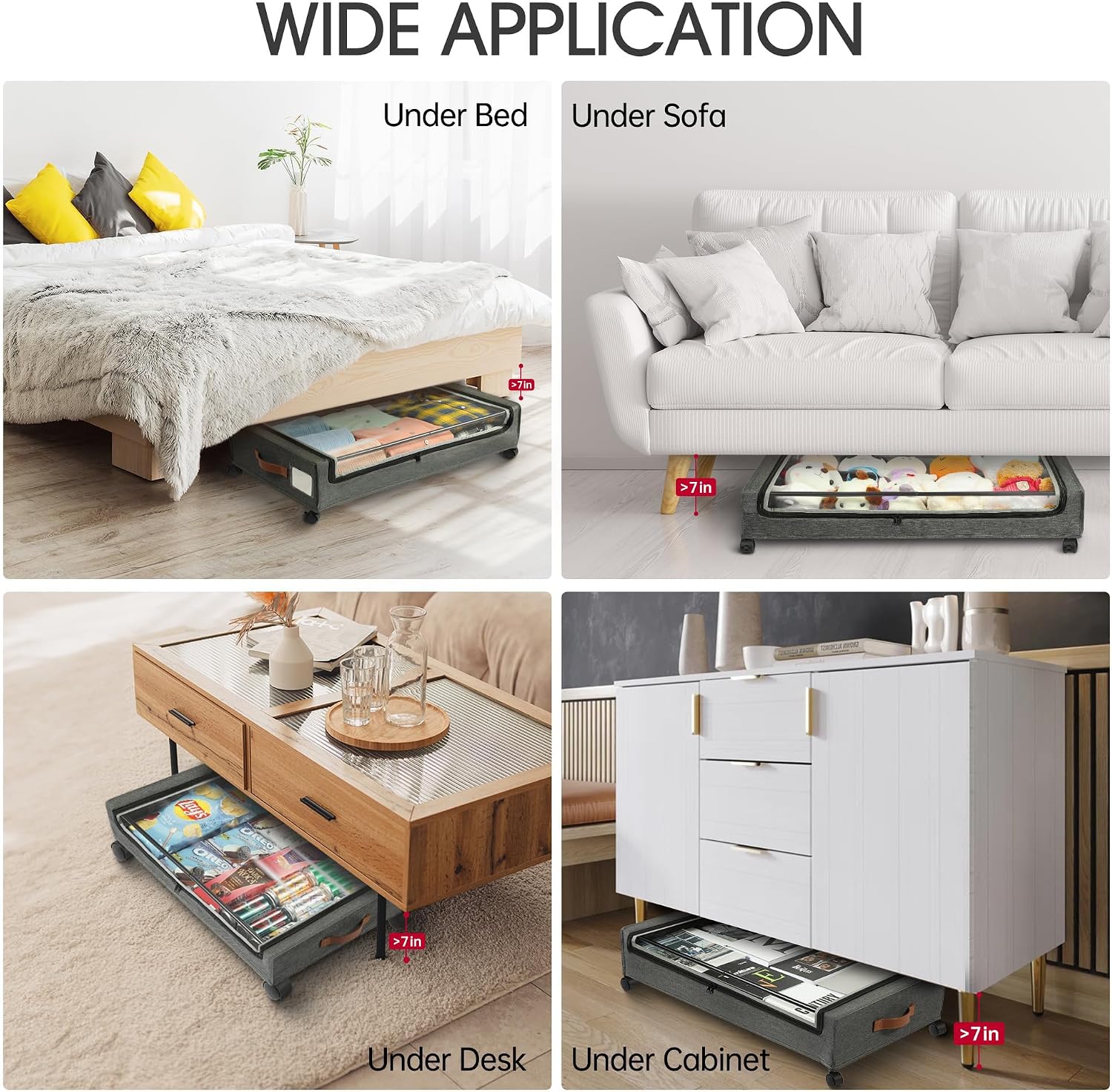Thumbnail 5 de Yecaye Under-Bed Storage Organizer 30.71 x 16.93 x 6.69 in