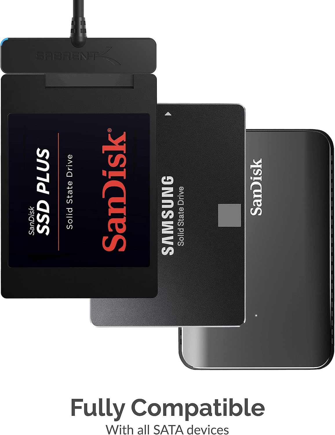 Detalle 2 de SABRENT SATA to USB 3.2 Adapter for 2.5" HDD/SSD (EC-SSHD)