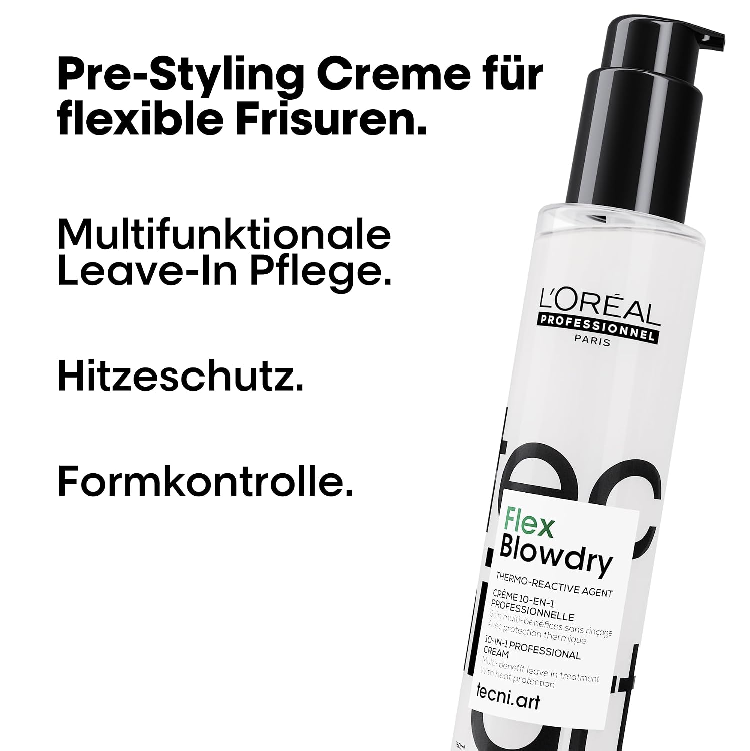 Detalle 2 de L’Oréal Professionnel Tecni.Art Pre-Styling Föhncreme – 150 ml, 10-in-1 Vorteile, Hitzeschutz bis 230°C