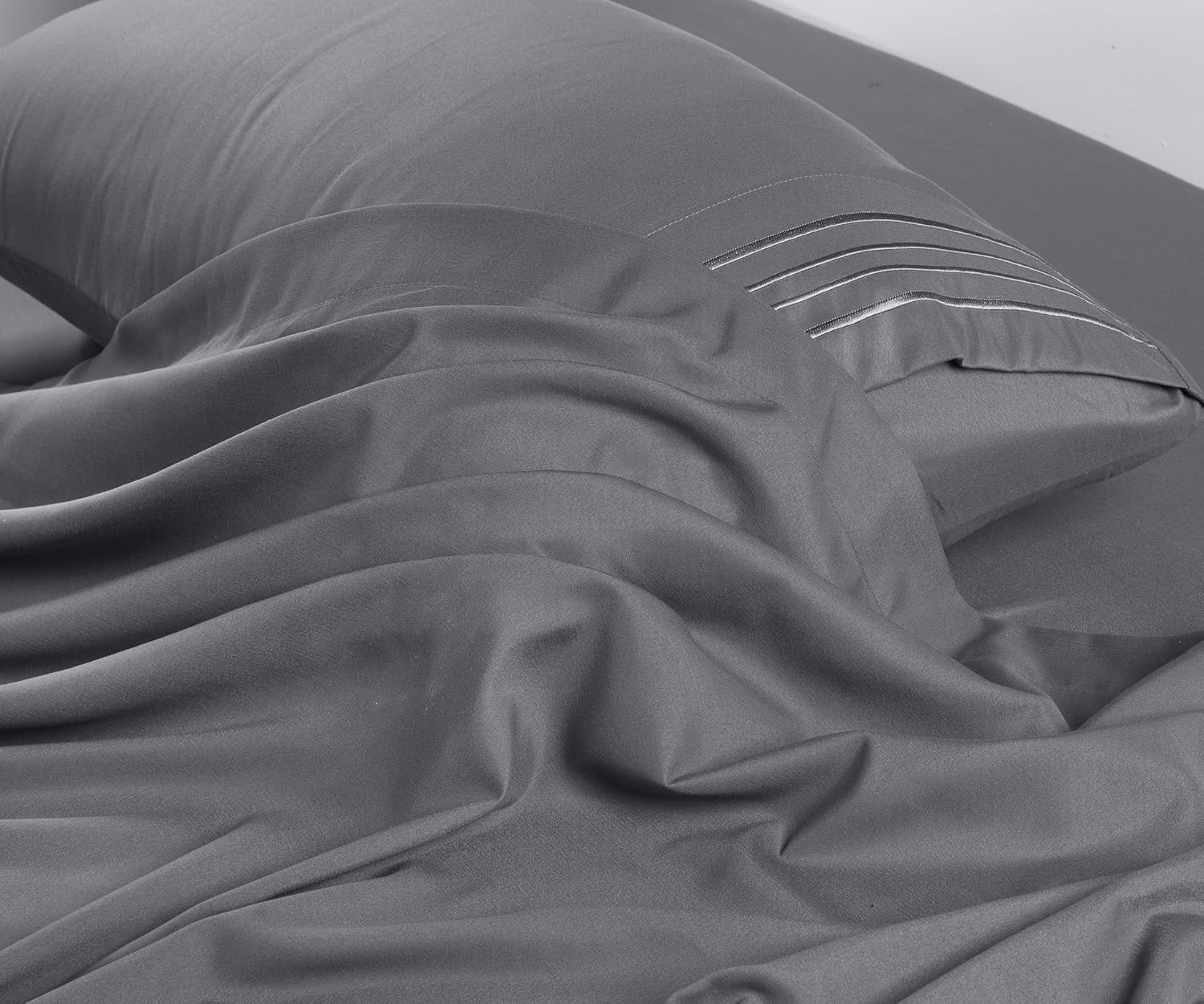 Thumbnail 2 de Utopia Bedding Sábanas 3 Piezas 90x190 Gris