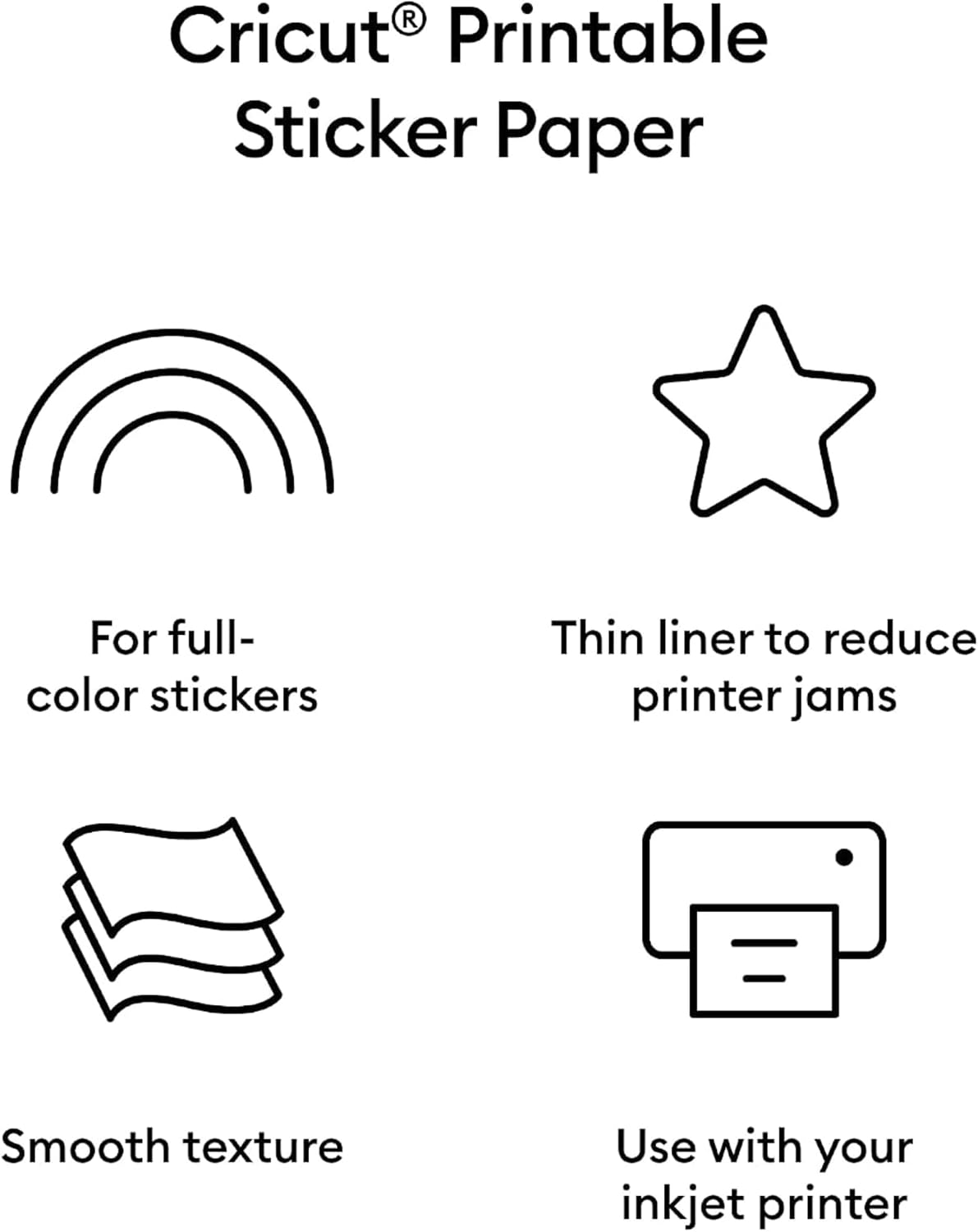Detalle de Cricut Printable Sticker Paper, 50 Sheets