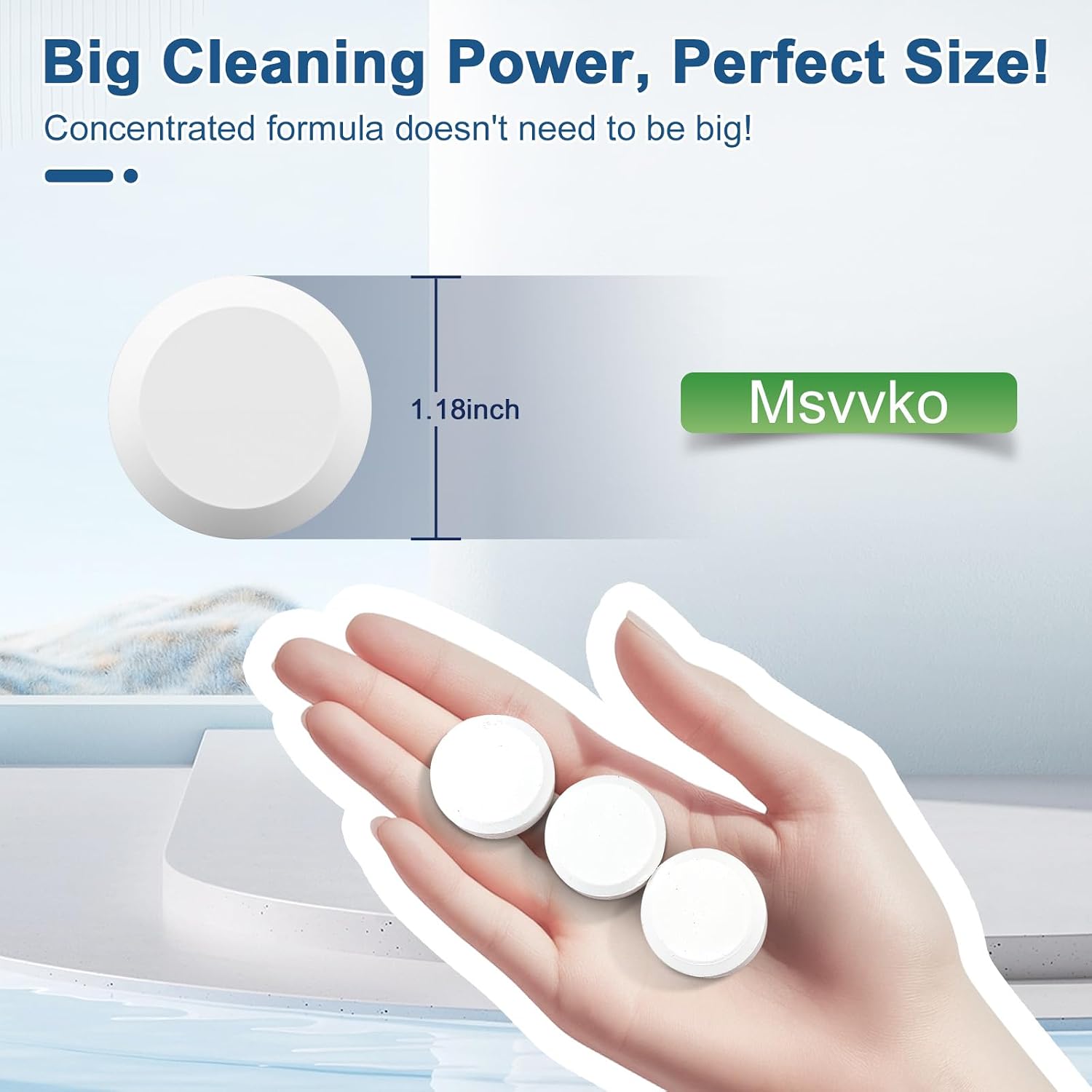 Detalle 2 de Msvvko Toilet Bowl Cleaner Tablets 54-Pack