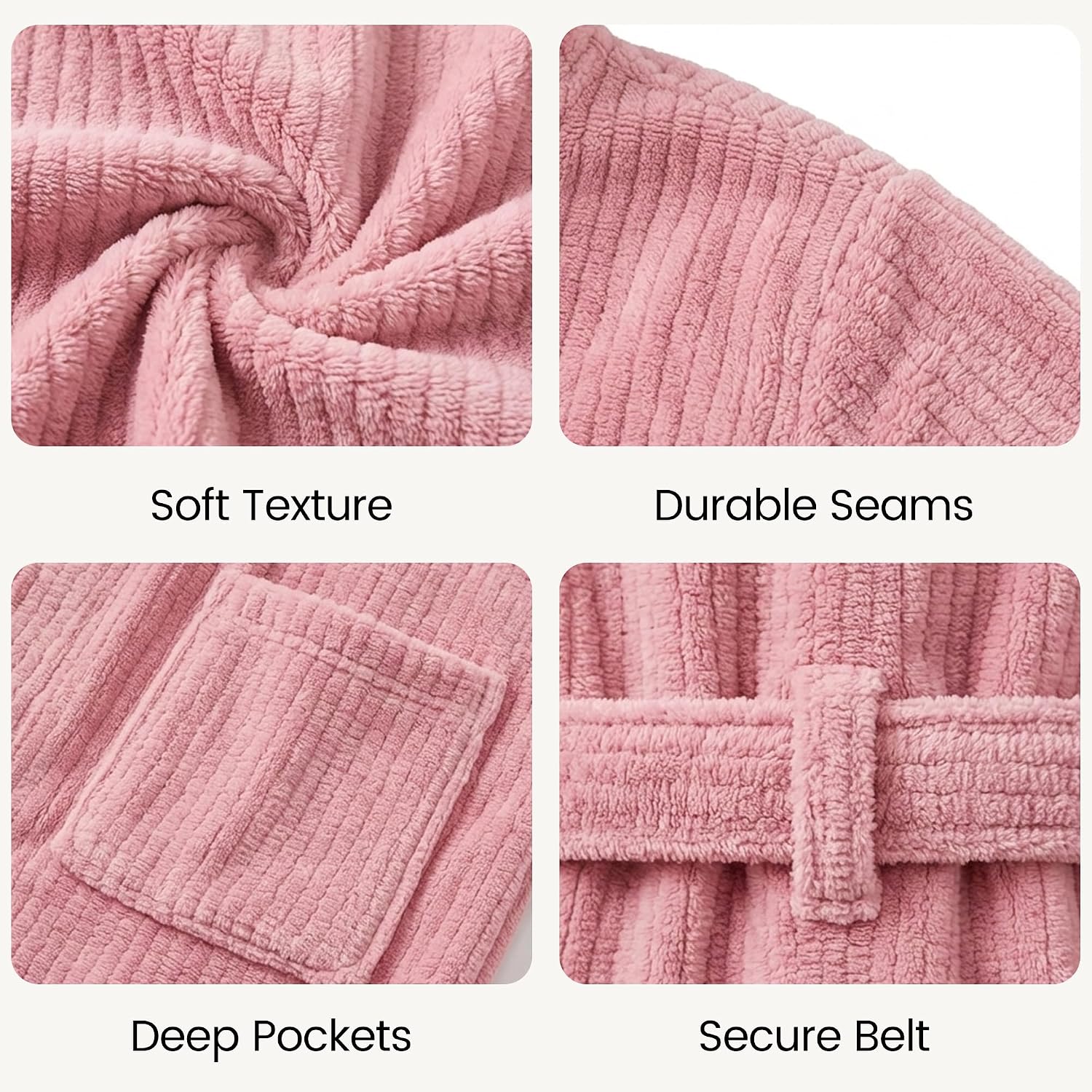 Detalle 1 de PJGGZ Hooded Bathrobe for Women, Long Towel Robe, Quick-Dry and Warm