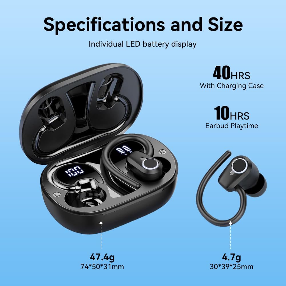 Thumbnail 1 de PWTEK Wireless Earbuds with Bluetooth 5.3