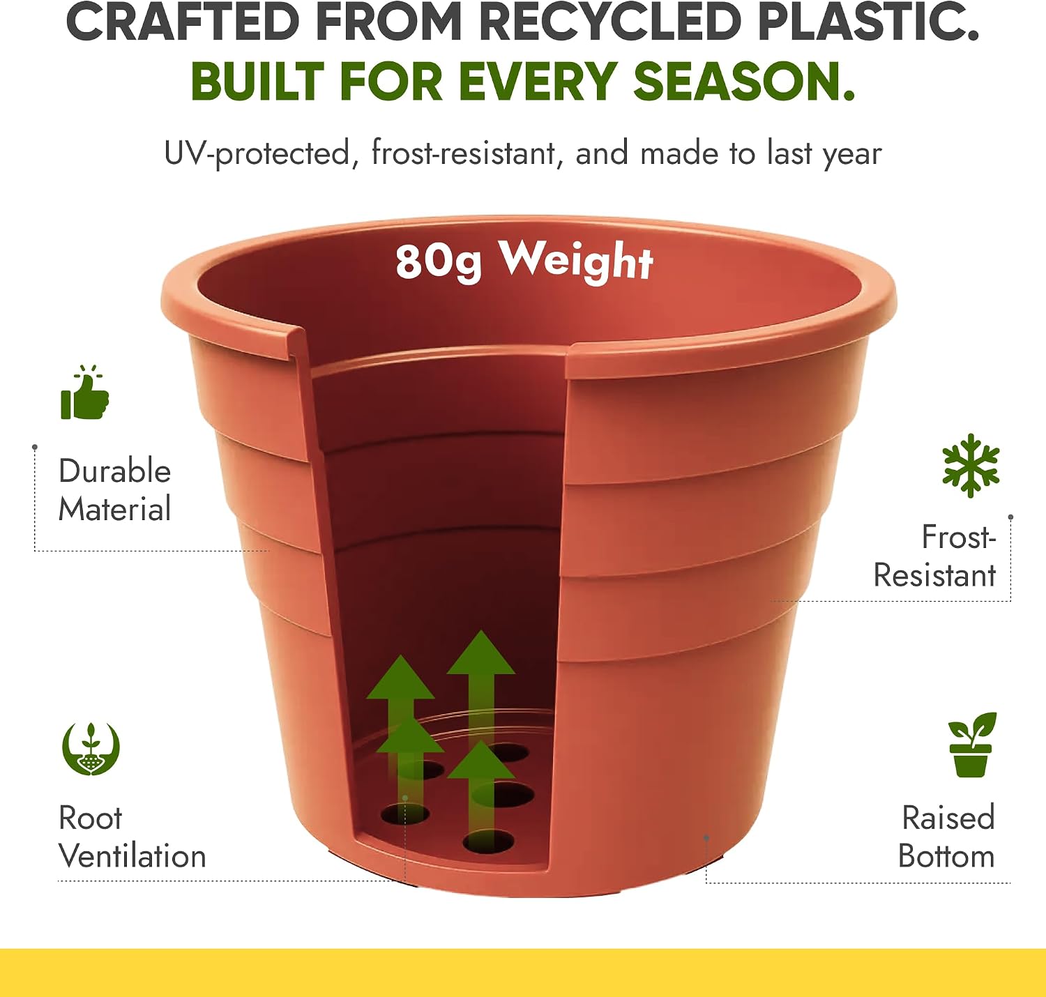 Thumbnail 4 de Happy Pots 15cm plant pot 5 pack
