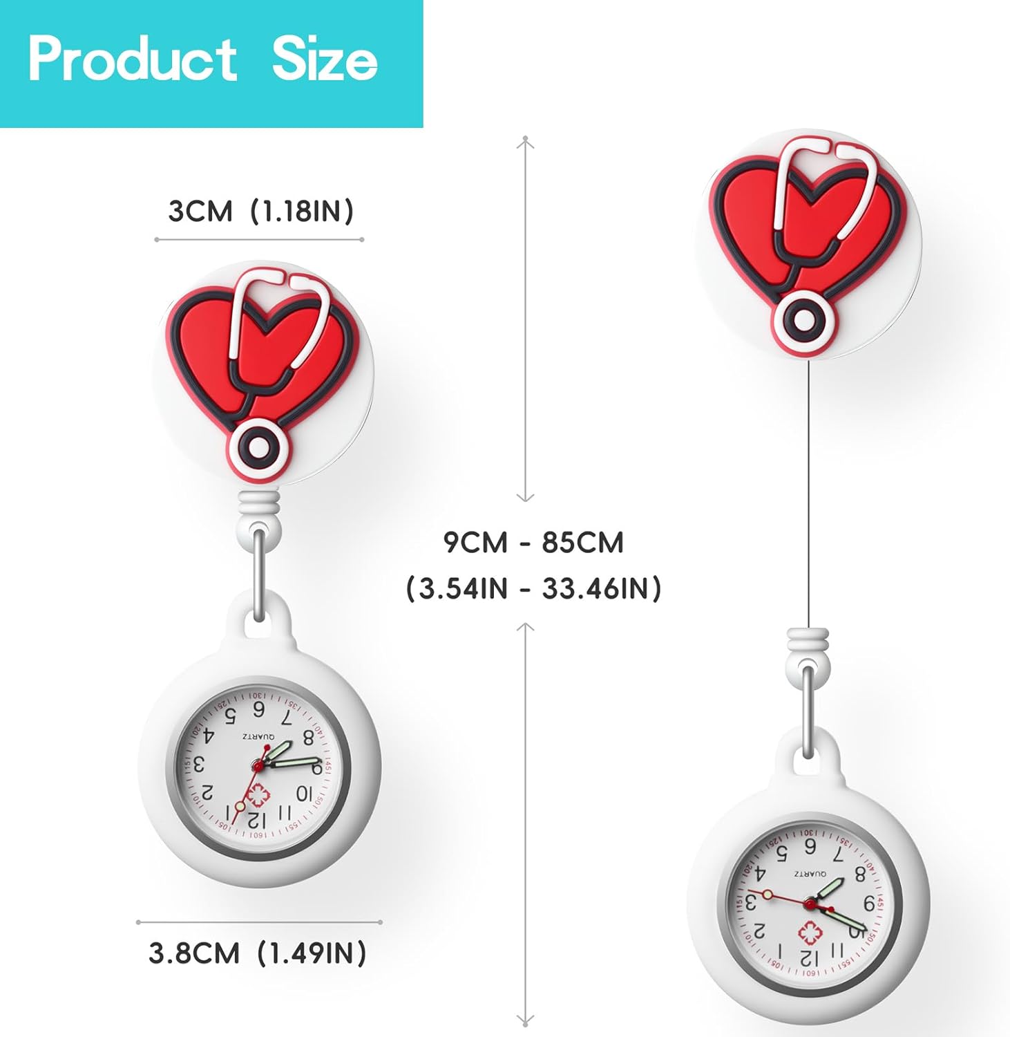 Thumbnail 2 de Vintoney Krankenschwester Uhr 73 cm Ausziehbar