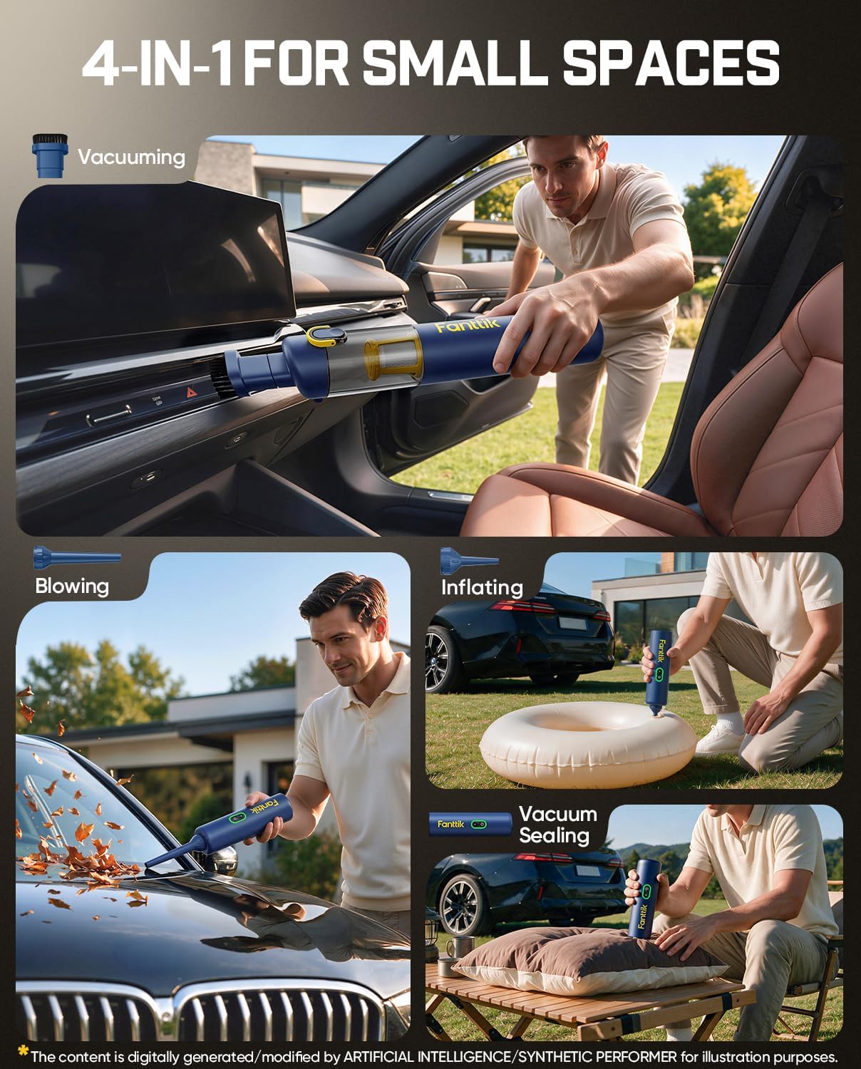 Detalle 2 de Fanttik Slim V8 APEX 19000Pa Vacuum 🧹