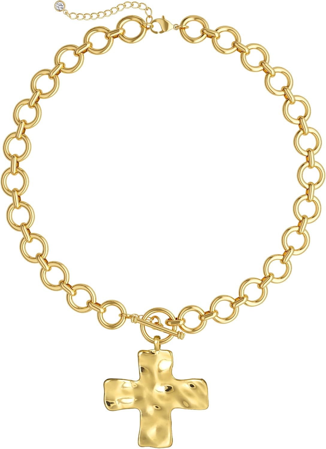 Detalle de CHESKY Cross Necklace, 14K Gold-Plated Brass