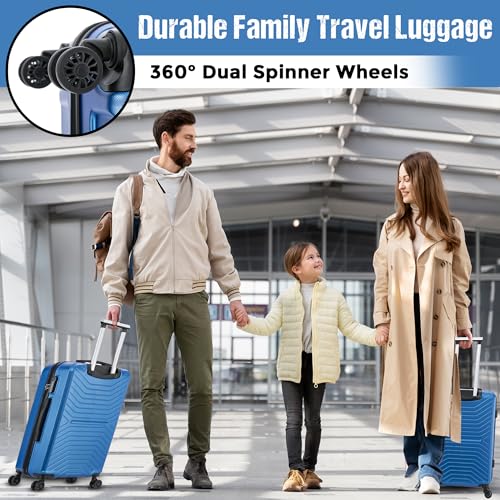 Thumbnail 7 de FLYMAX 24" Medium Suitcase: 69 Litre ABS Travel Case with 4 Wheels, 3‑Digit Lock and Telescopic Handle